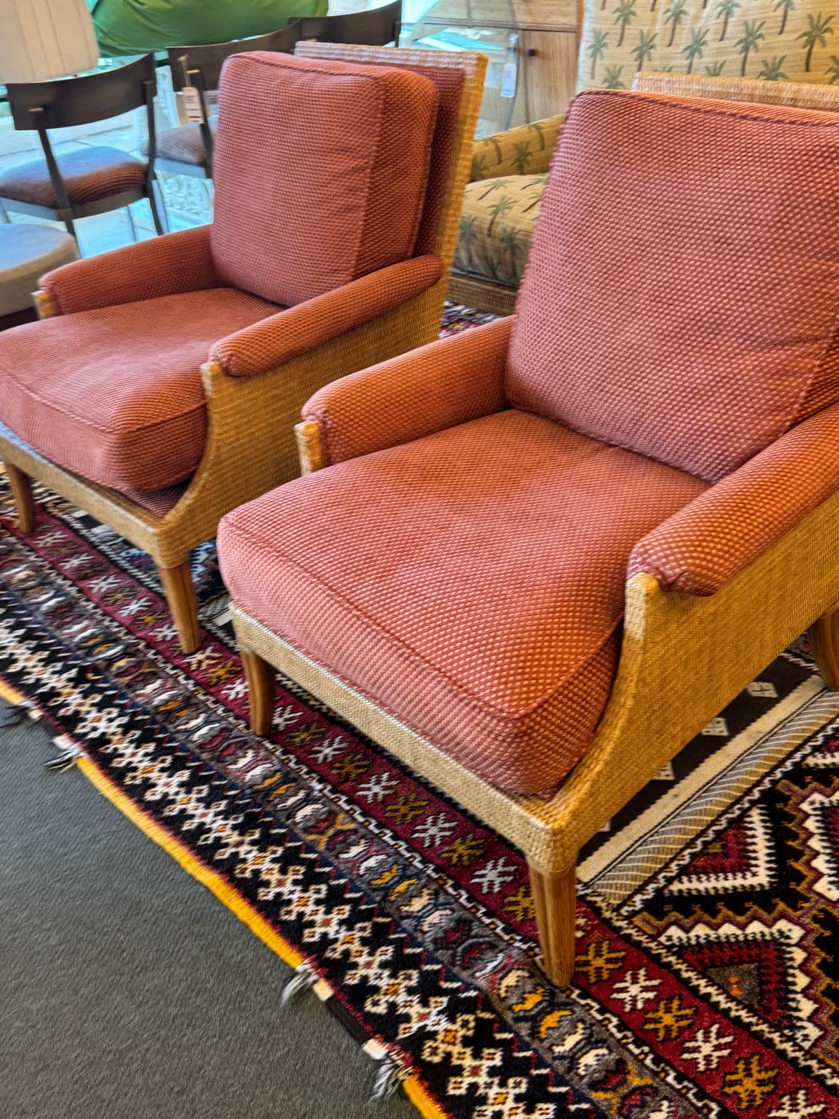 Orlando Diaz-Azcuy Collection for McGuire-Baker Furniture Lounge Chairs, Pair - Thumbnail 12