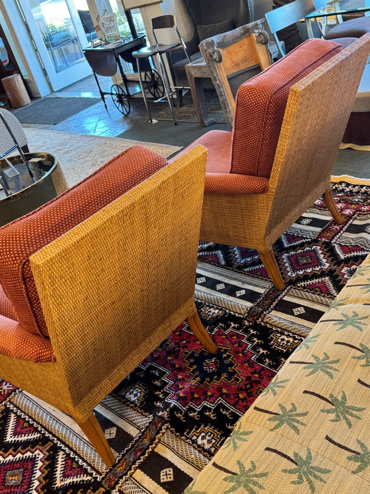 Orlando Diaz-Azcuy Collection for McGuire-Baker Furniture Lounge Chairs, Pair - Thumbnail 11