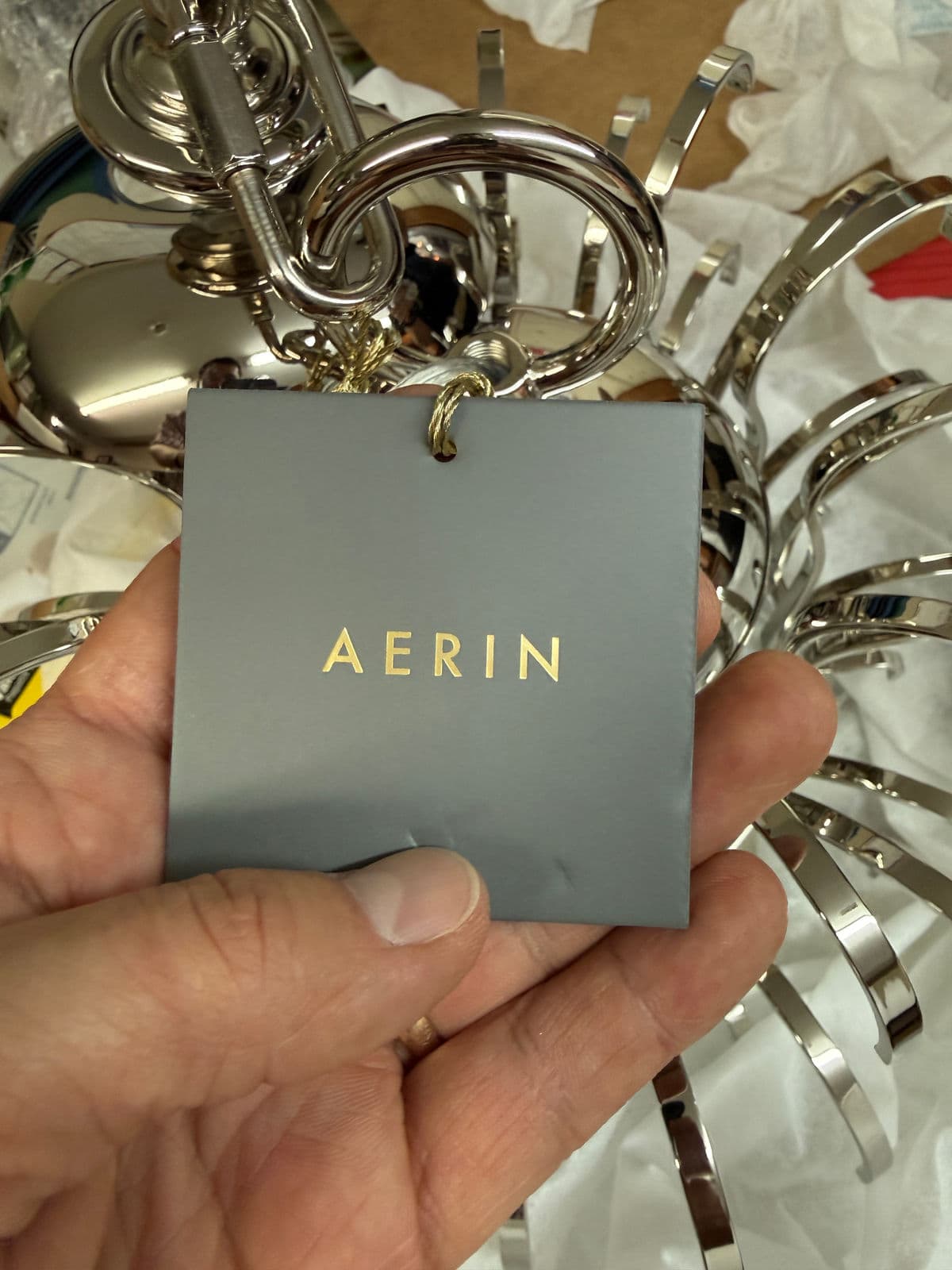 Aerin for Visual Comfort Bellvale Pendant Light, Polished Nickel - Thumbnail 5