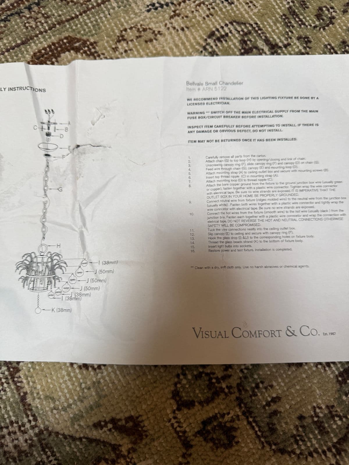 Aerin for Visual Comfort Bellvale Pendant Light, Polished Nickel - Thumbnail 12