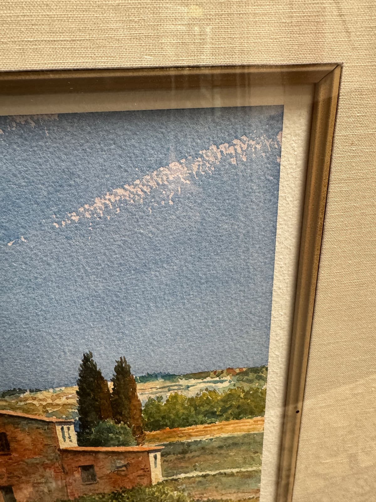 Giles Grimoin Field of Sunflower Watercolor, Signed - Thumbnail 10