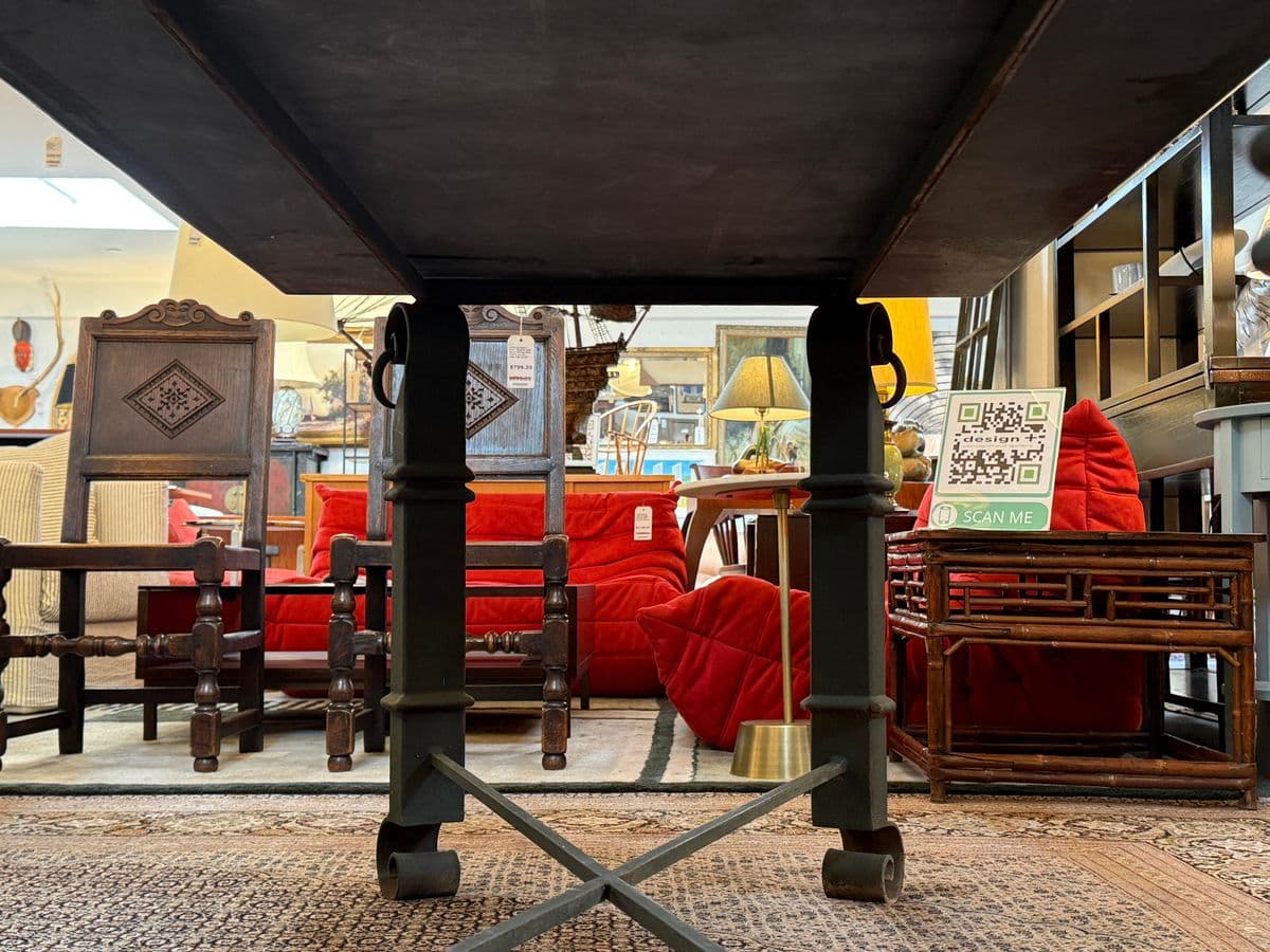 Pietra Dura + Wrought Iron in/Outdoor Table - Thumbnail 9