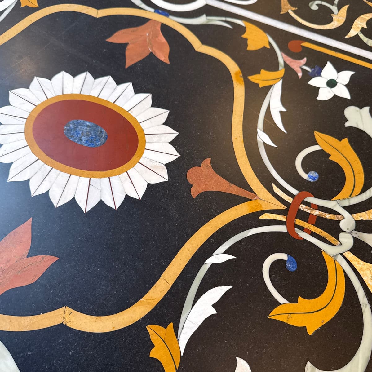 Pietra Dura + Wrought Iron in/Outdoor Table - Thumbnail 13