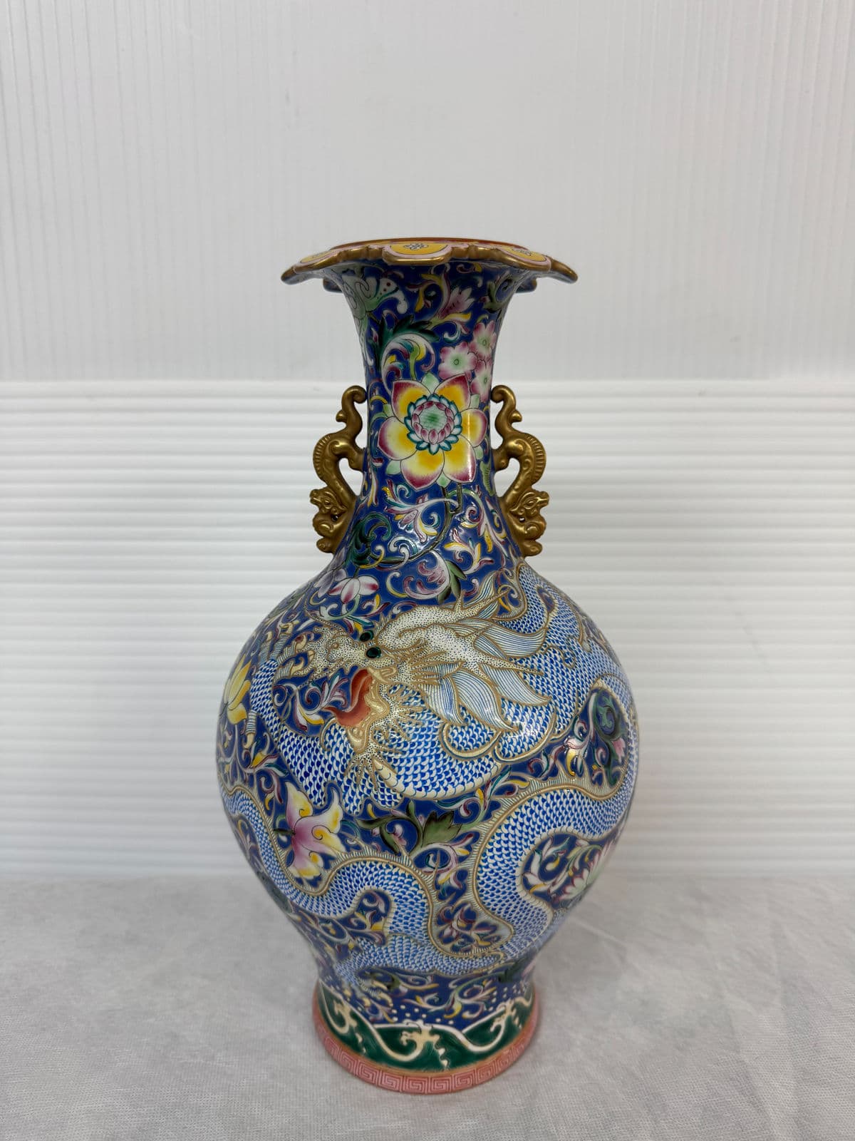 Antique Chinese Cloisonne Haitangzun Vases, Pair - Thumbnail 10