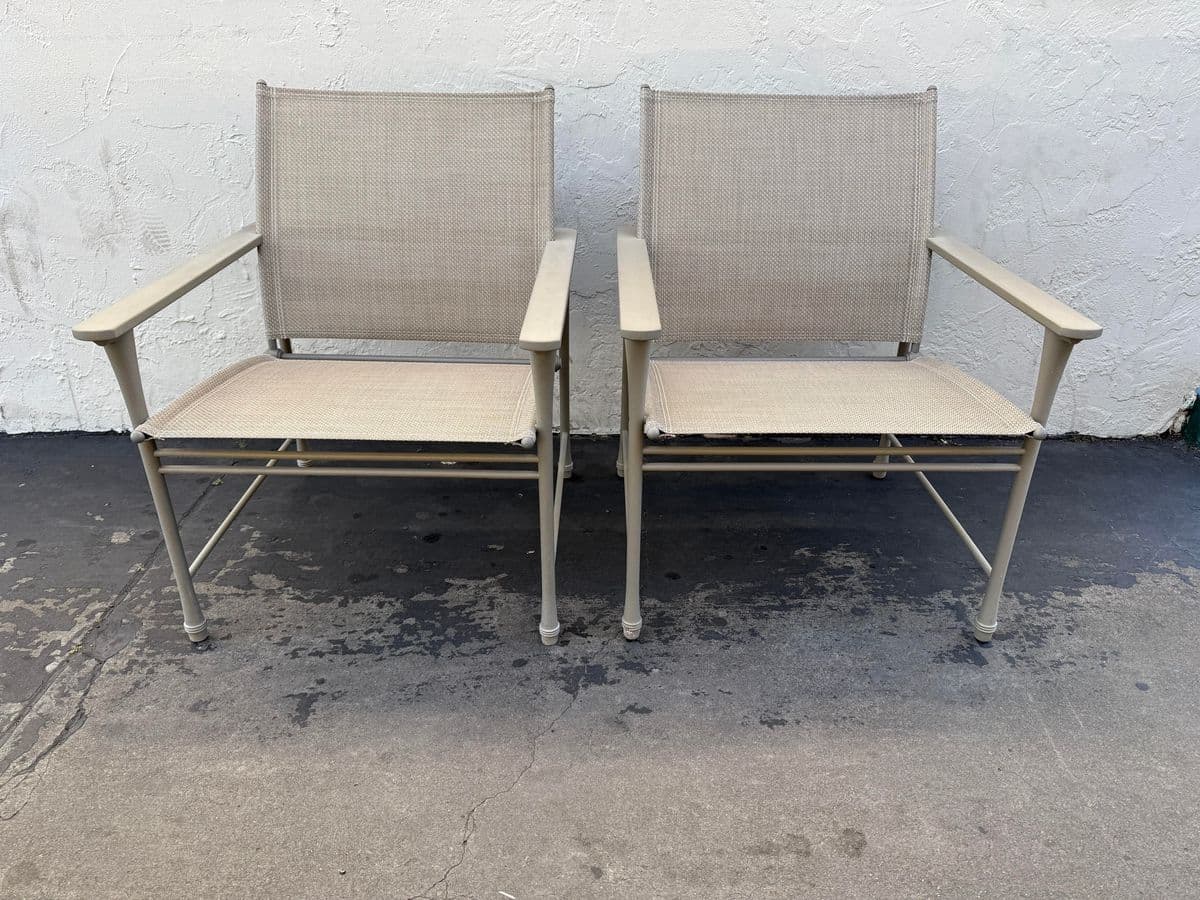 Giati Designs Aprio Collection Outdoor Arm Chairs, Pair - Thumbnail 3