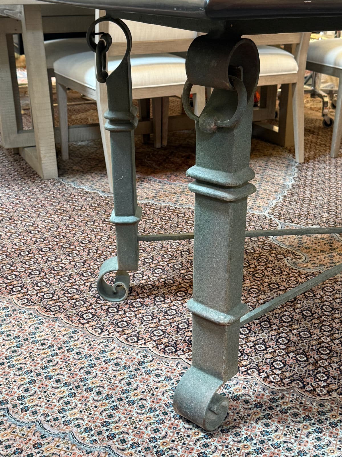 Pietra Dura + Wrought Iron in/Outdoor Table - Thumbnail 11