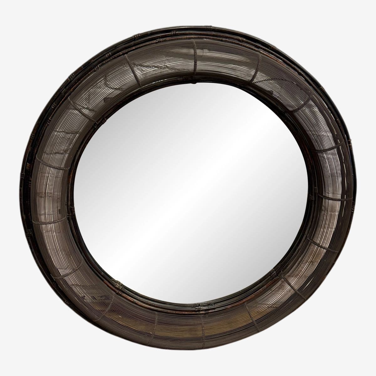 Interlude Home Sculptural Metal Wire Round Wall Mirror - Image 1