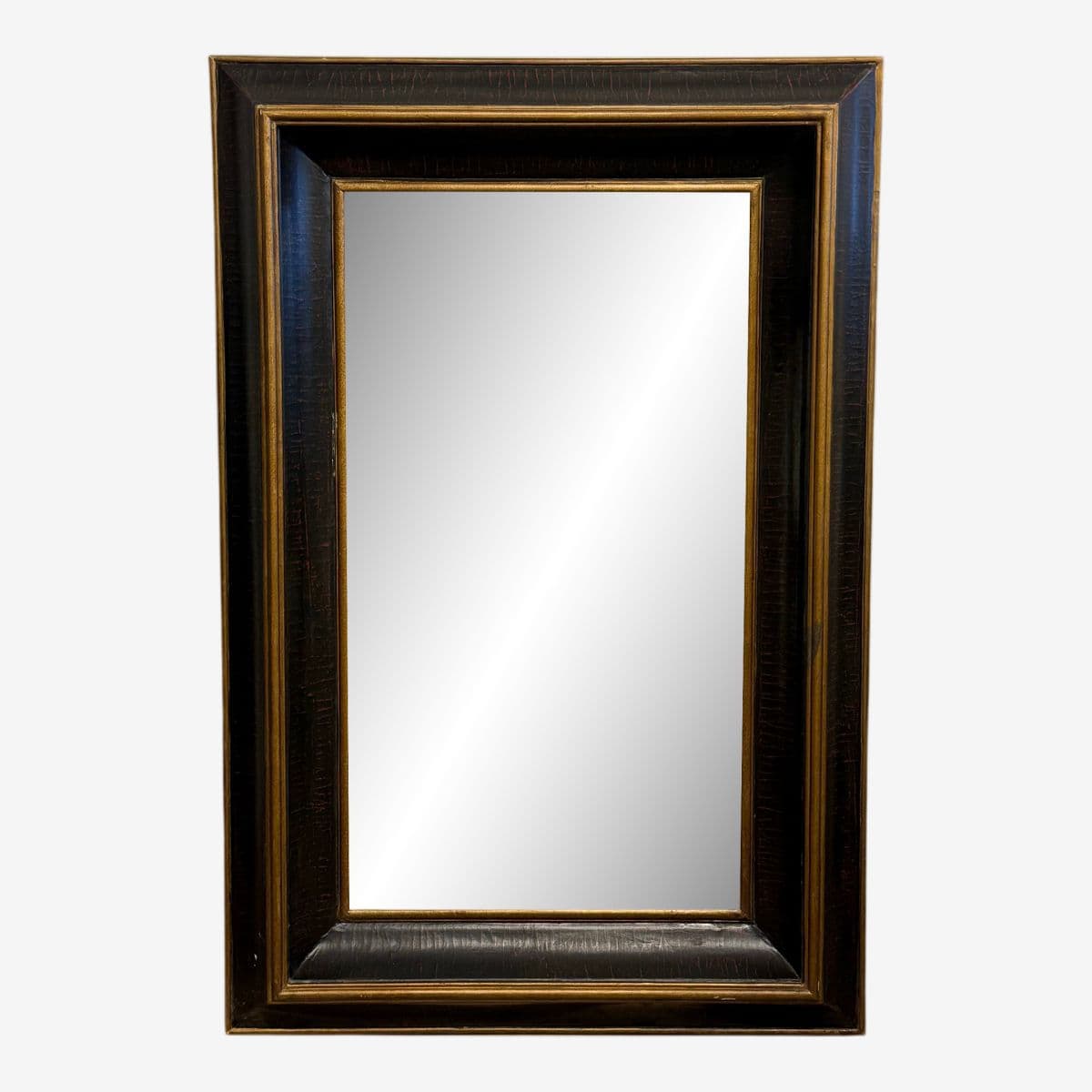 Interlude Home Plantation-Style Texturized Full-Length Mirror, Late 20th Century - Image 1