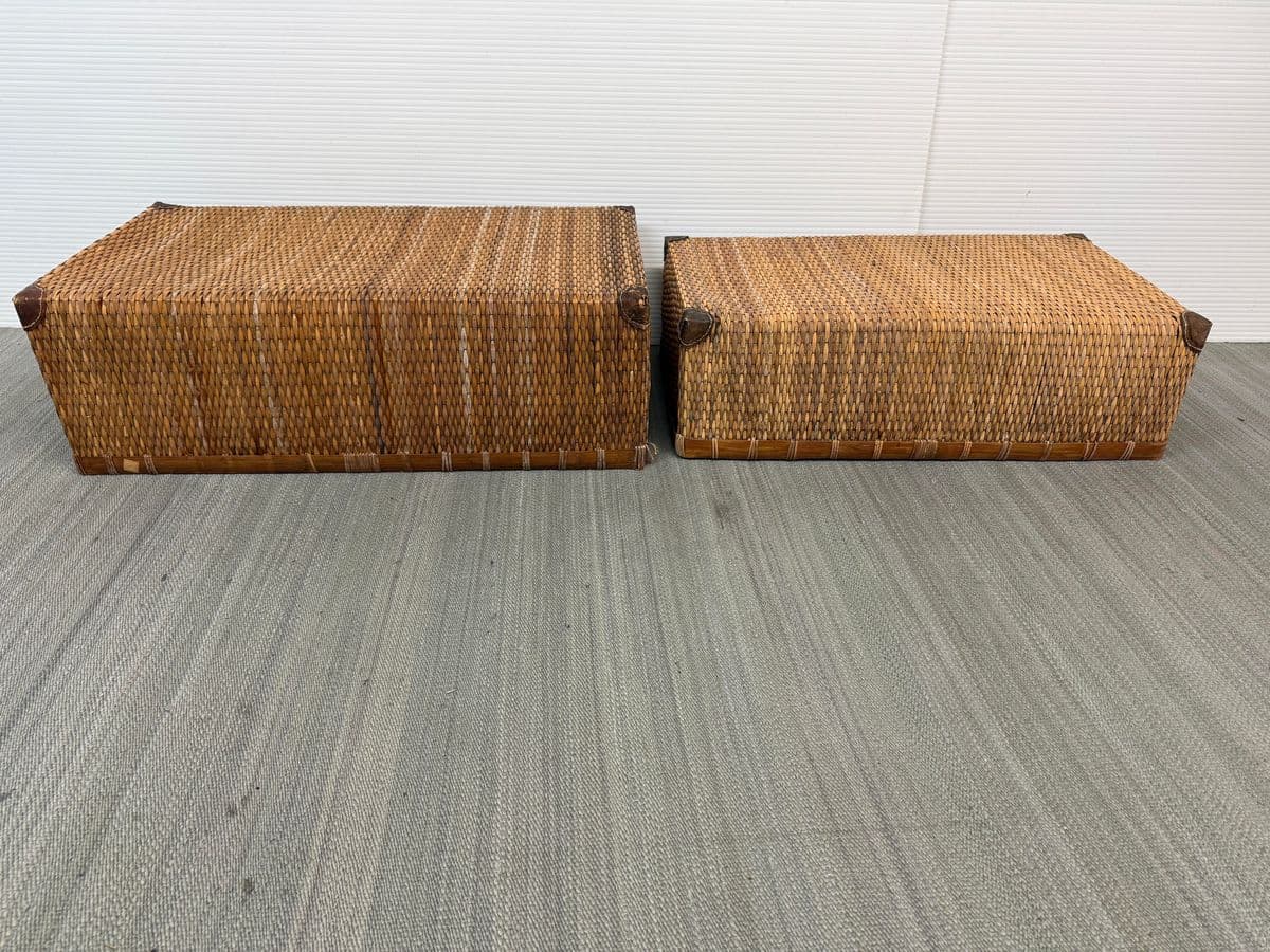 Antique Woven Storage Boxes, Pair - Thumbnail 3