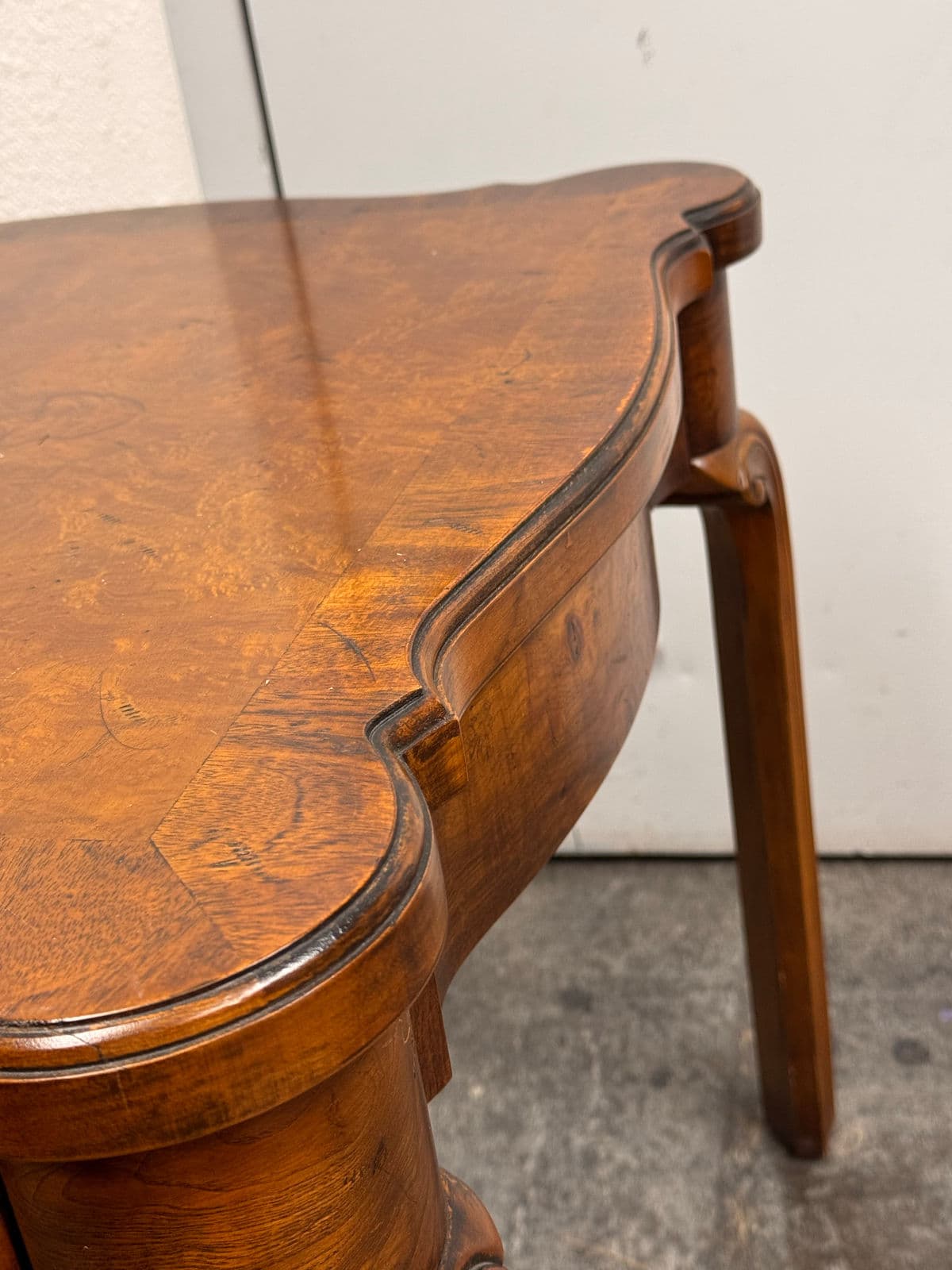 French Provincial Revival Style Side Table + Brass Pull Drawer by Hekman - Thumbnail 11