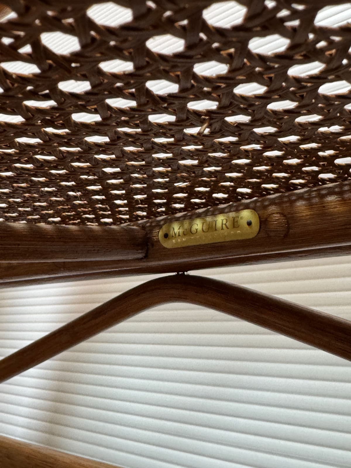 McGuire Furniture Rattan Target Design Side Tables, Pair - Thumbnail 5