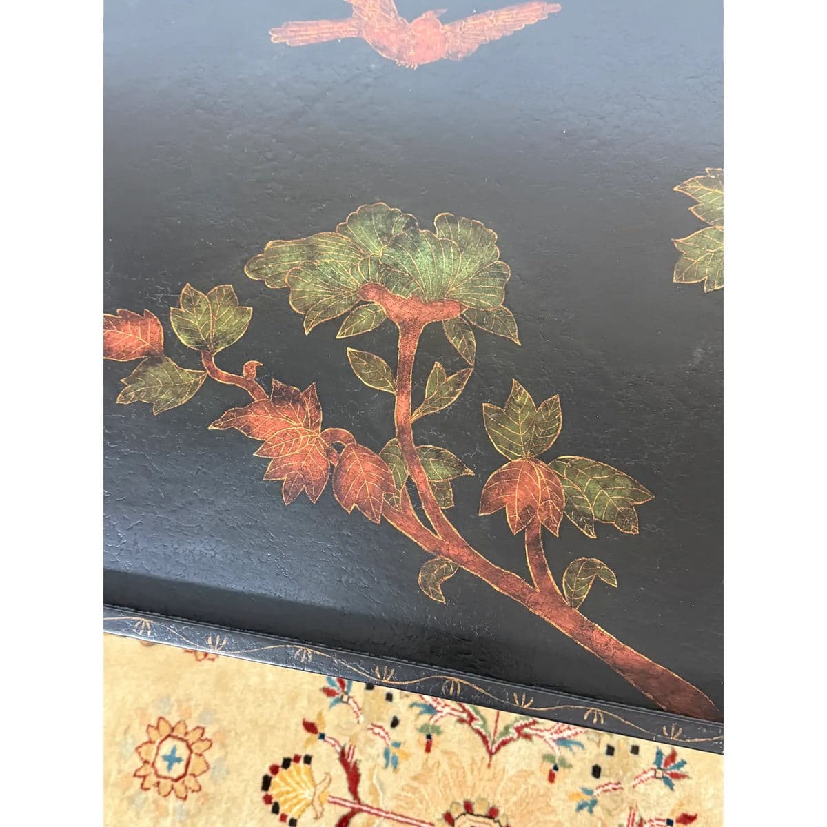 Hollywood Regency Bamboo With Lacquer Tray Table - Thumbnail 9