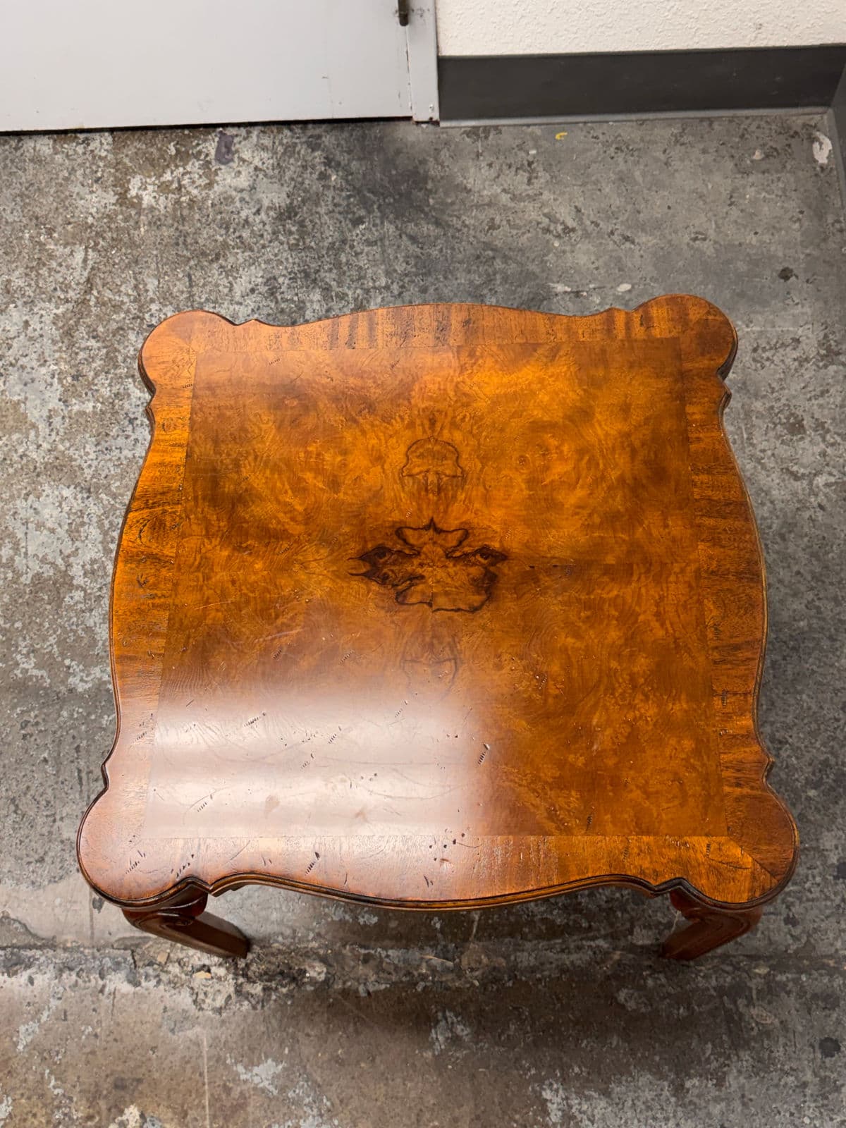 French Provincial Revival Style Side Table + Brass Pull Drawer by Hekman - Thumbnail 8