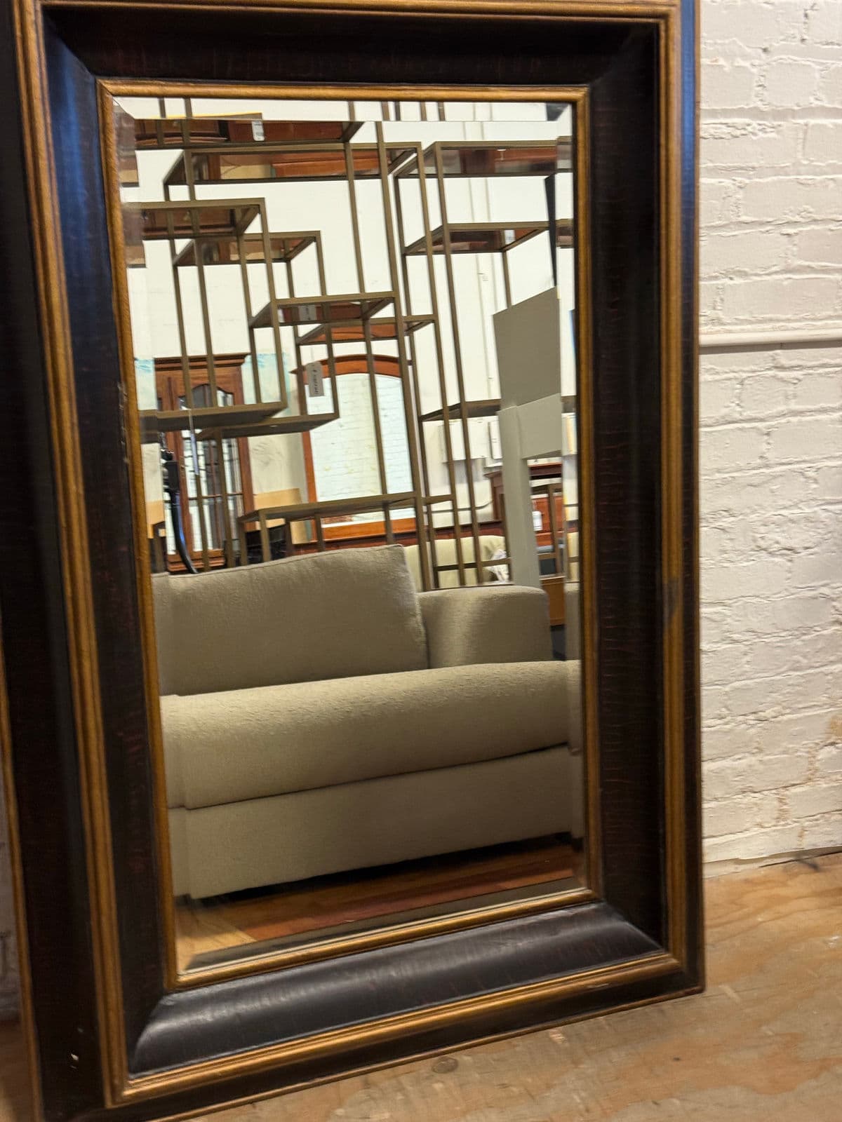 Interlude Home Plantation-Style Texturized Full-Length Mirror, Late 20th Century - Thumbnail 7