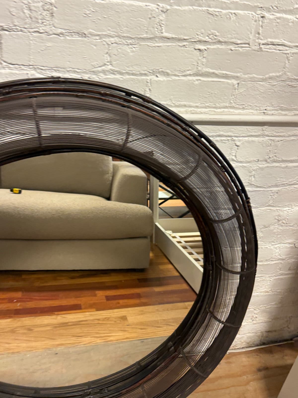 Interlude Home Sculptural Metal Wire Round Wall Mirror - Thumbnail 8