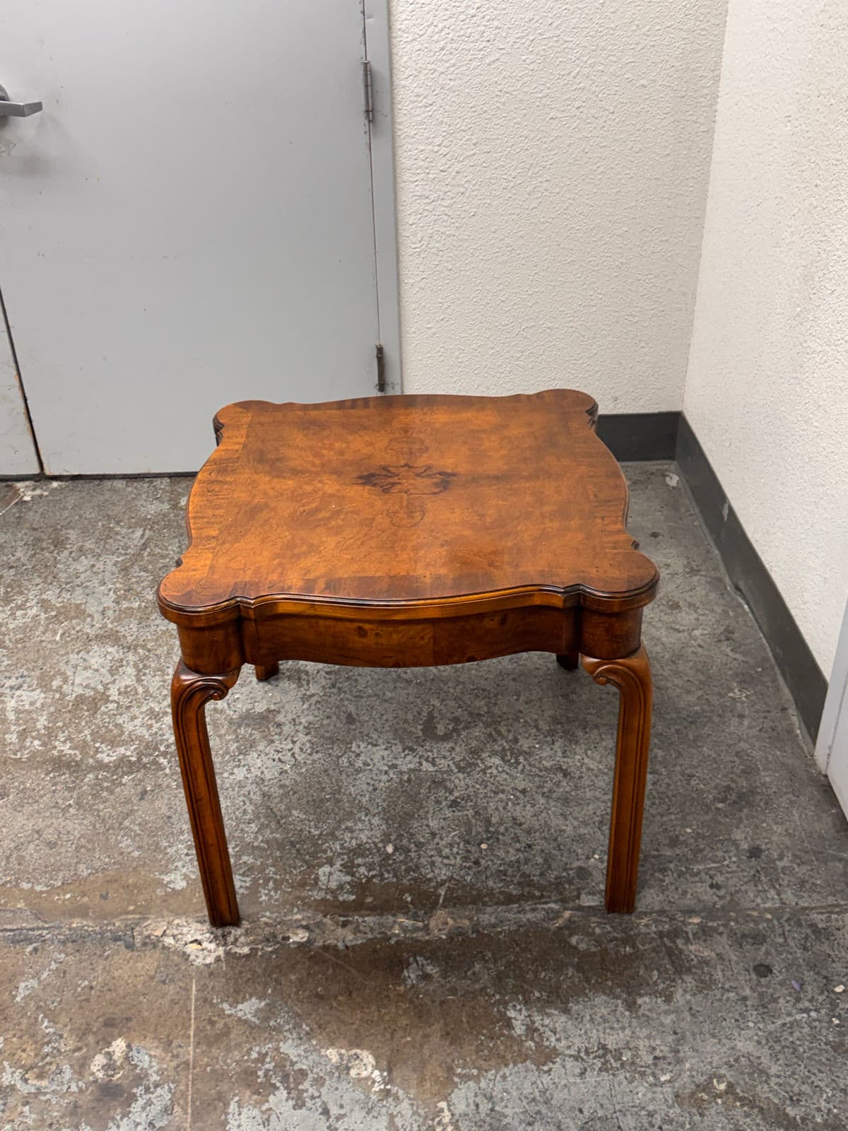 French Provincial Revival Style Side Table + Brass Pull Drawer by Hekman - Thumbnail 5