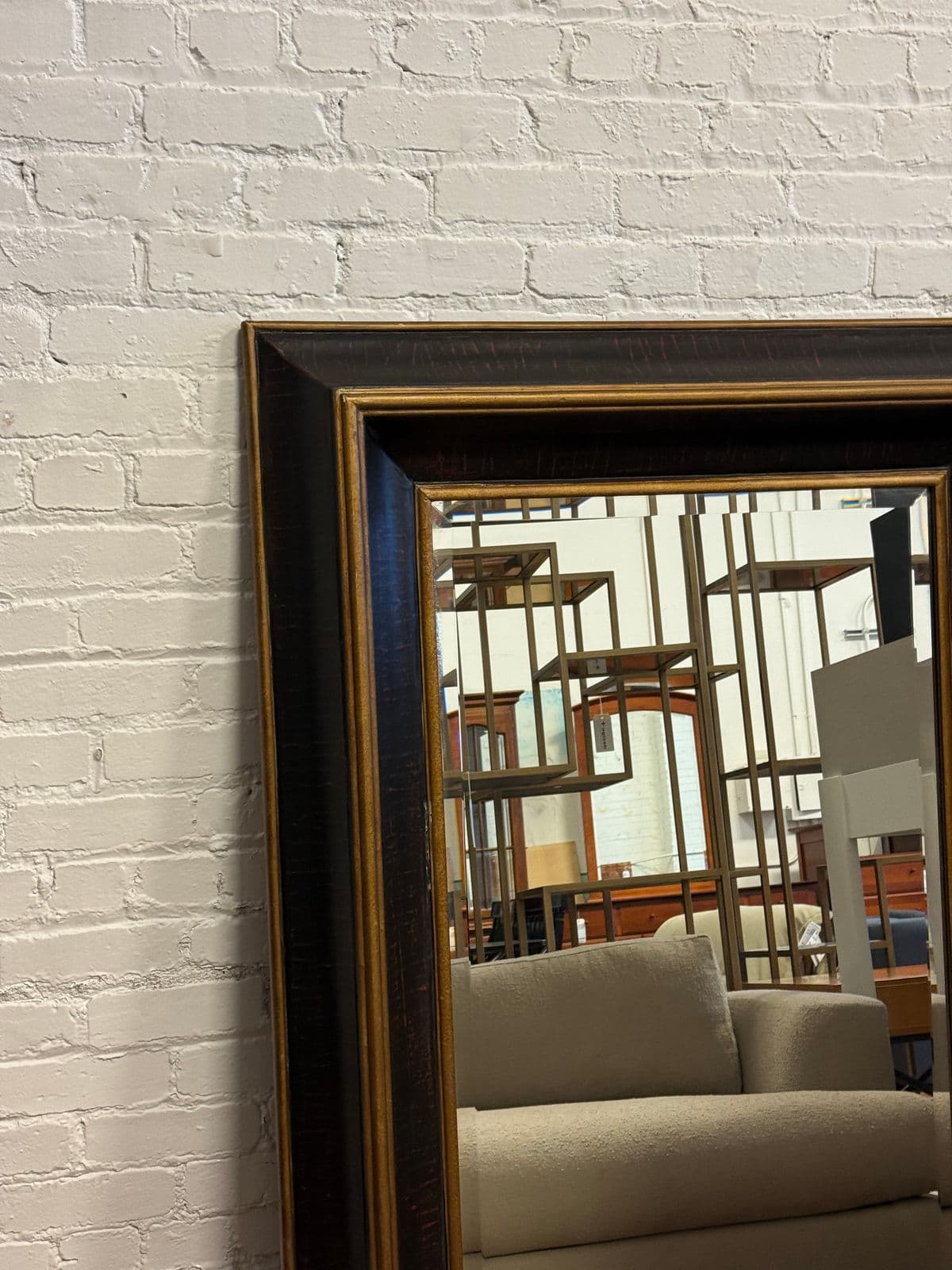 Interlude Home Plantation-Style Texturized Full-Length Mirror, Late 20th Century - Thumbnail 10