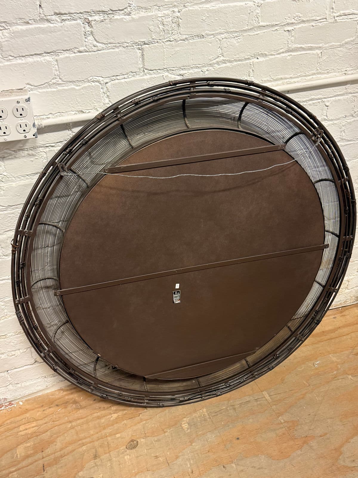 Interlude Home Sculptural Metal Wire Round Wall Mirror - Thumbnail 5