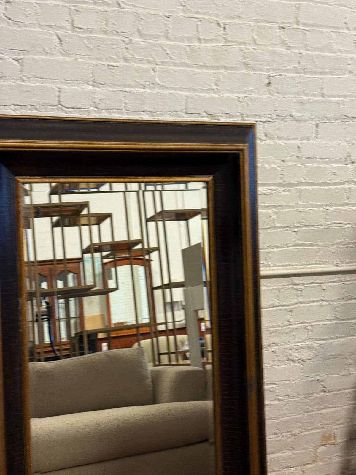 Interlude Home Plantation-Style Texturized Full-Length Mirror, Late 20th Century - Thumbnail 9