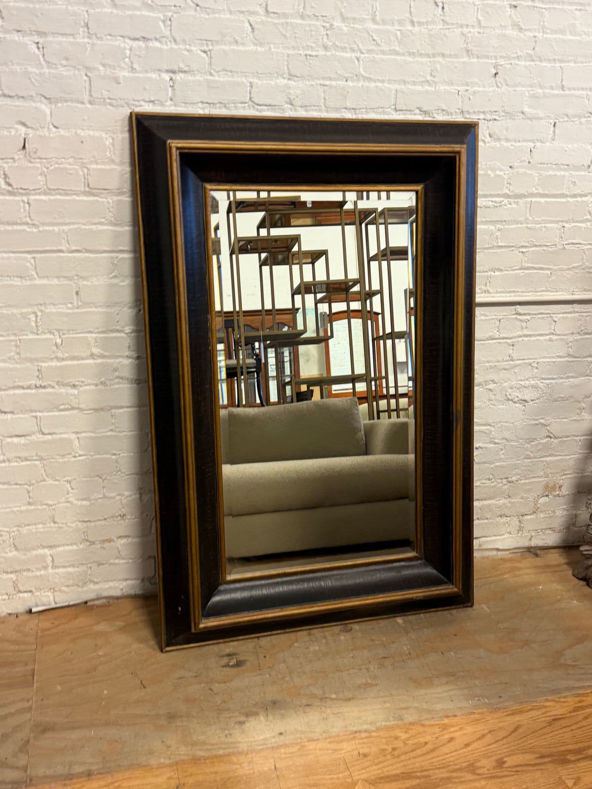 Interlude Home Plantation-Style Texturized Full-Length Mirror, Late 20th Century - Thumbnail 8