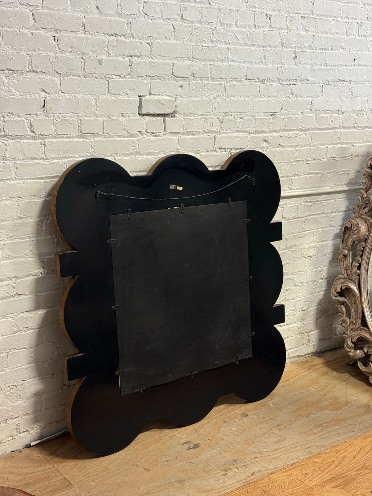 Chinoiserie Lacquer Wall Mirror, Late 20th Century - Thumbnail 5