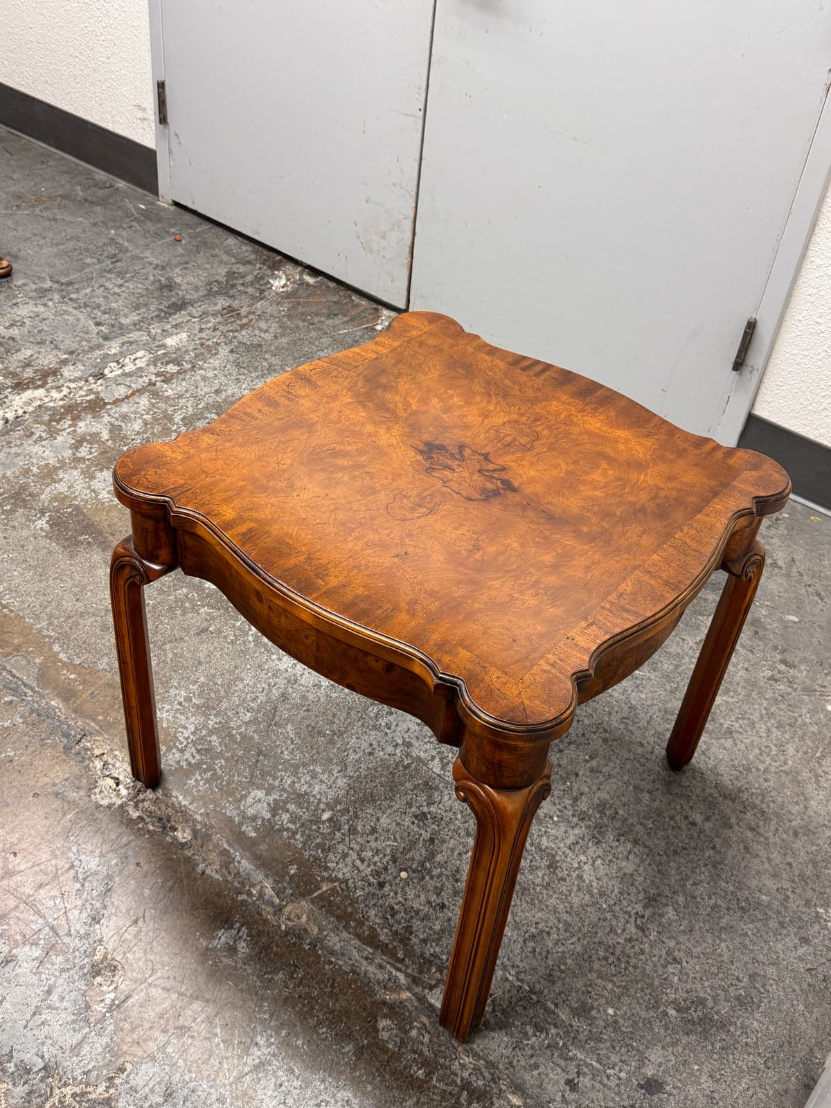 French Provincial Revival Style Side Table + Brass Pull Drawer by Hekman - Thumbnail 7