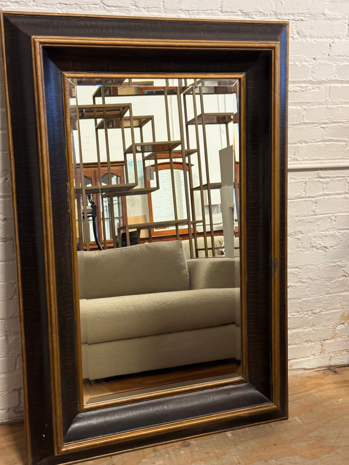 Interlude Home Plantation-Style Texturized Full-Length Mirror, Late 20th Century - Thumbnail 5