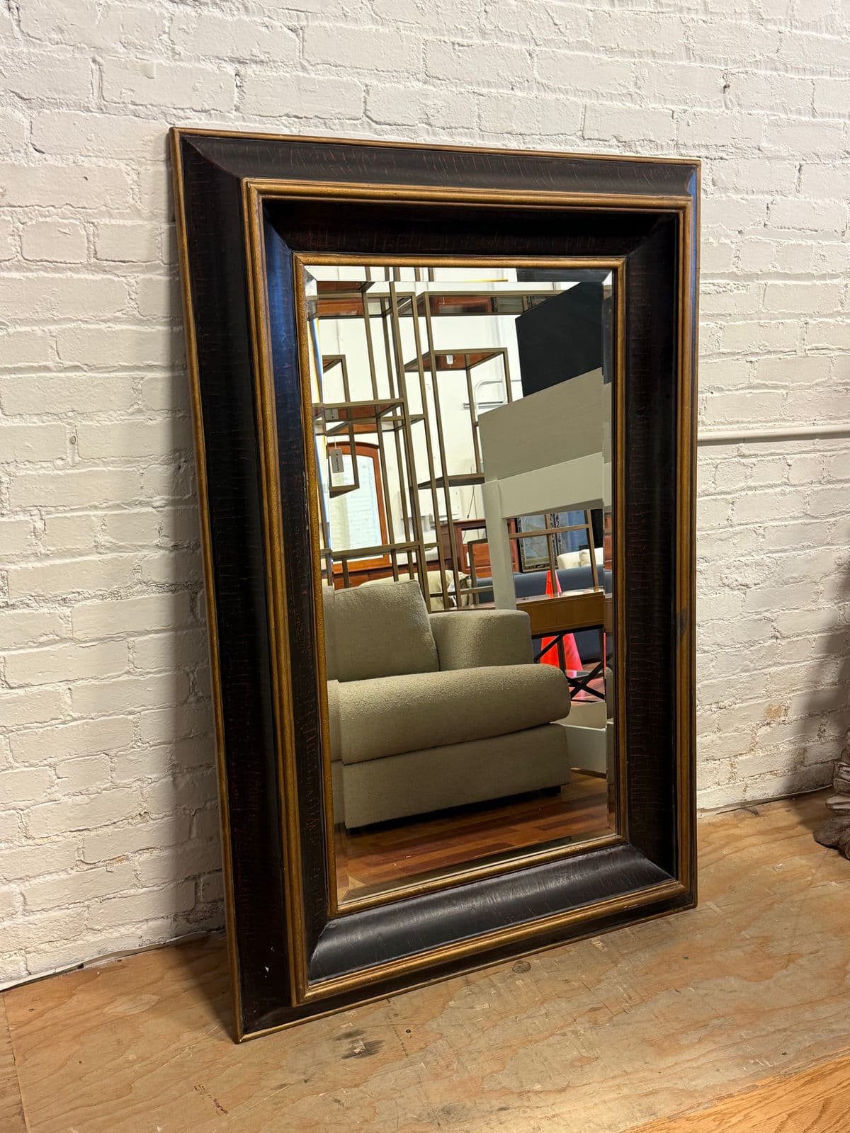 Interlude Home Plantation-Style Texturized Full-Length Mirror, Late 20th Century - Thumbnail 11