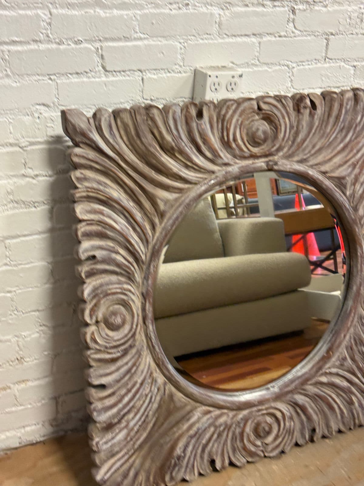 Heavily Textured Beveled Wall Mirror - Thumbnail 7