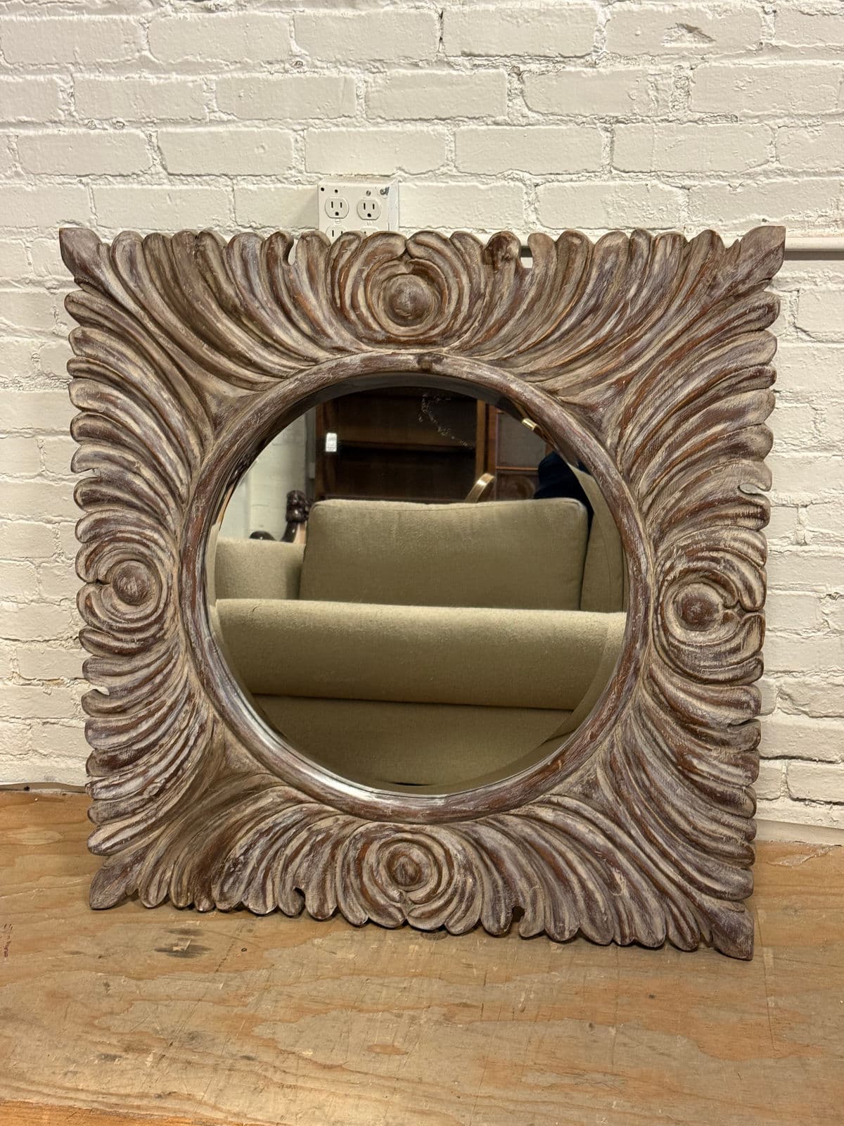 Heavily Textured Beveled Wall Mirror - Thumbnail 13