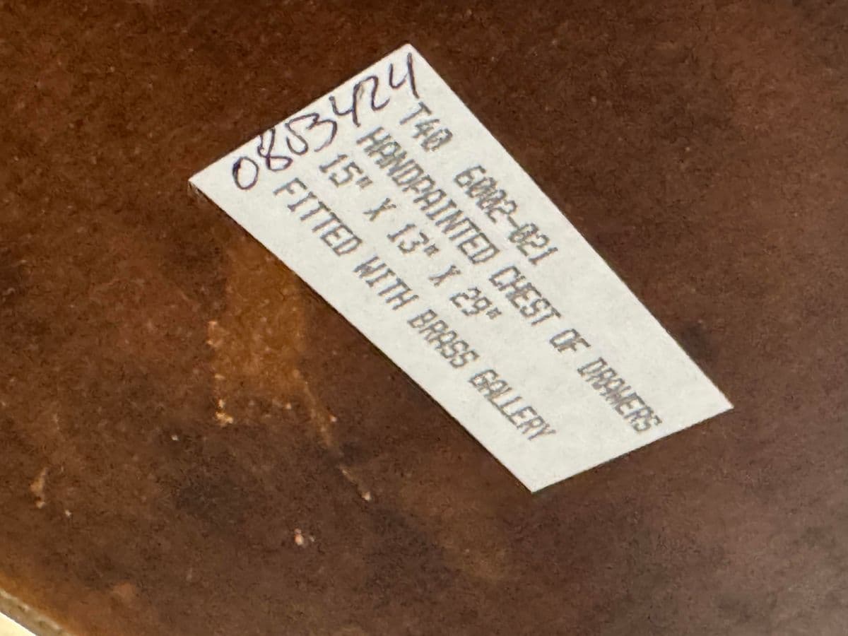 Maitland-Smith Hand Painted Chest of Drawers - Thumbnail 7