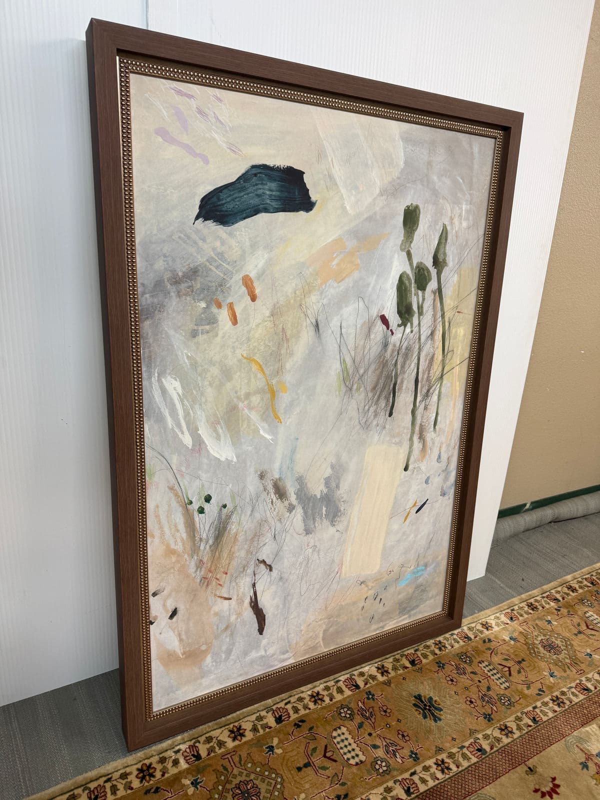 Amethyst Home Flat White Abstract Print, Framed - Thumbnail 3