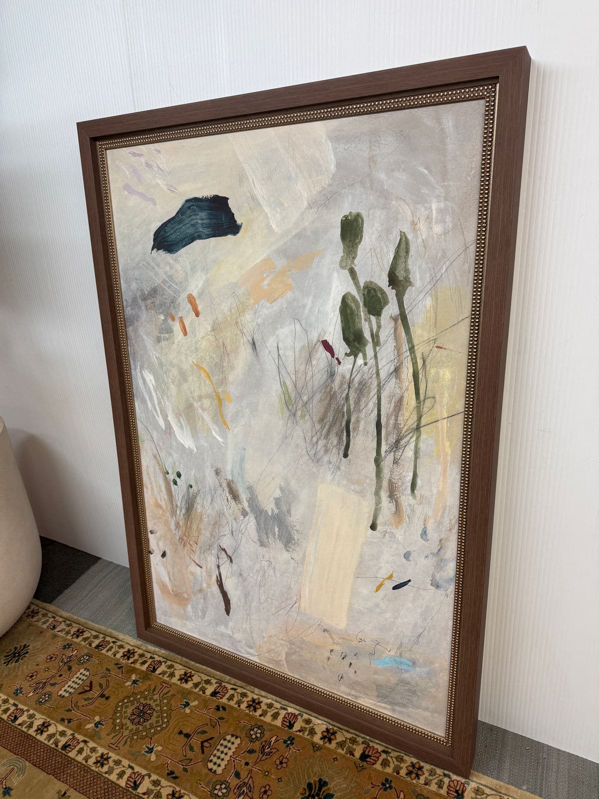 Amethyst Home Flat White Abstract Print, Framed - Thumbnail 4