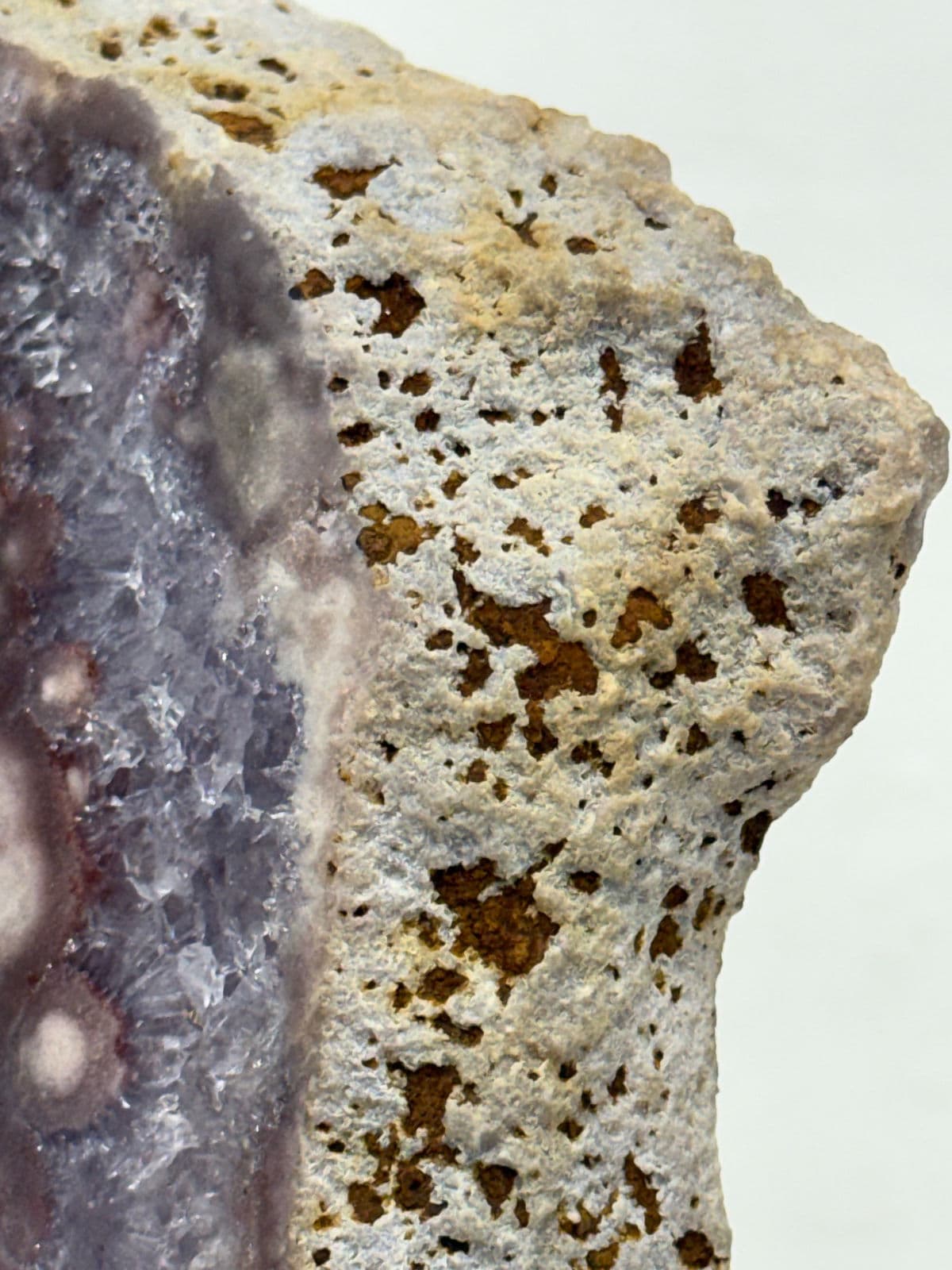 Pink Amethyst Geode Slice on Stand - Thumbnail 9