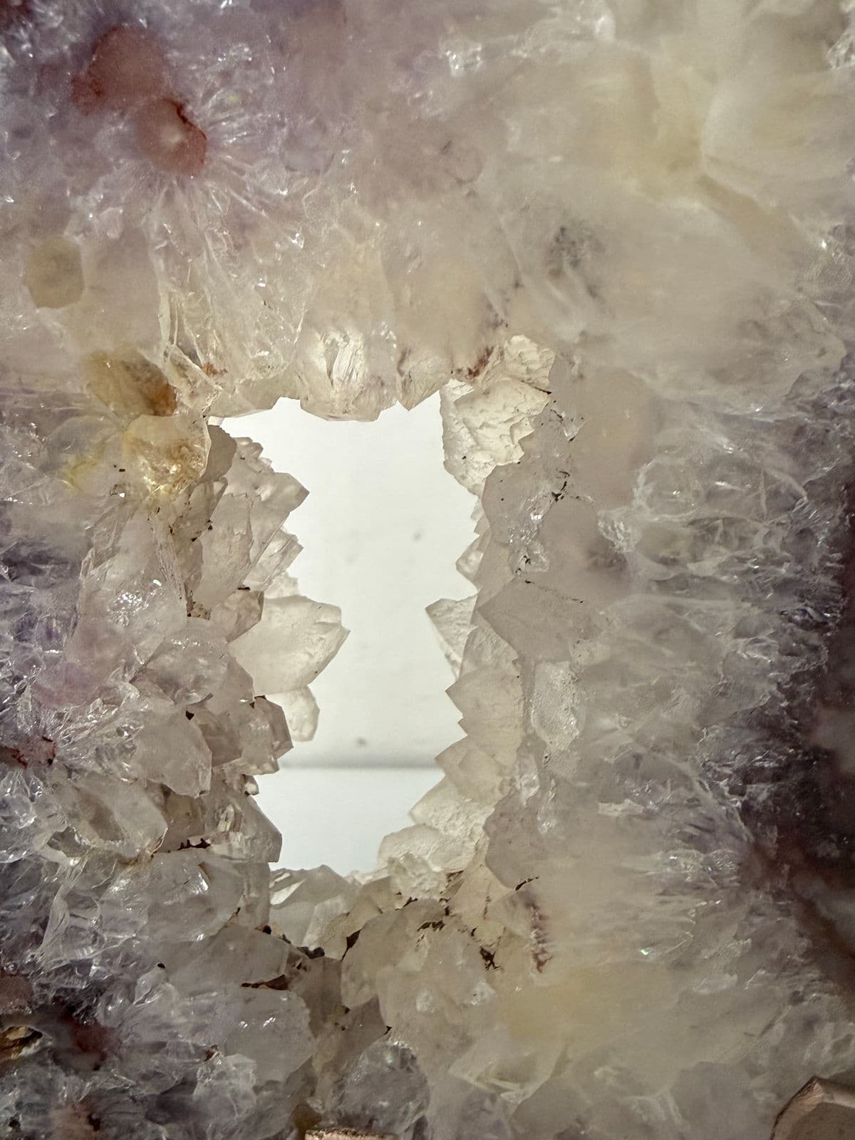 Pink Amethyst Geode Slice on Stand - Thumbnail 6