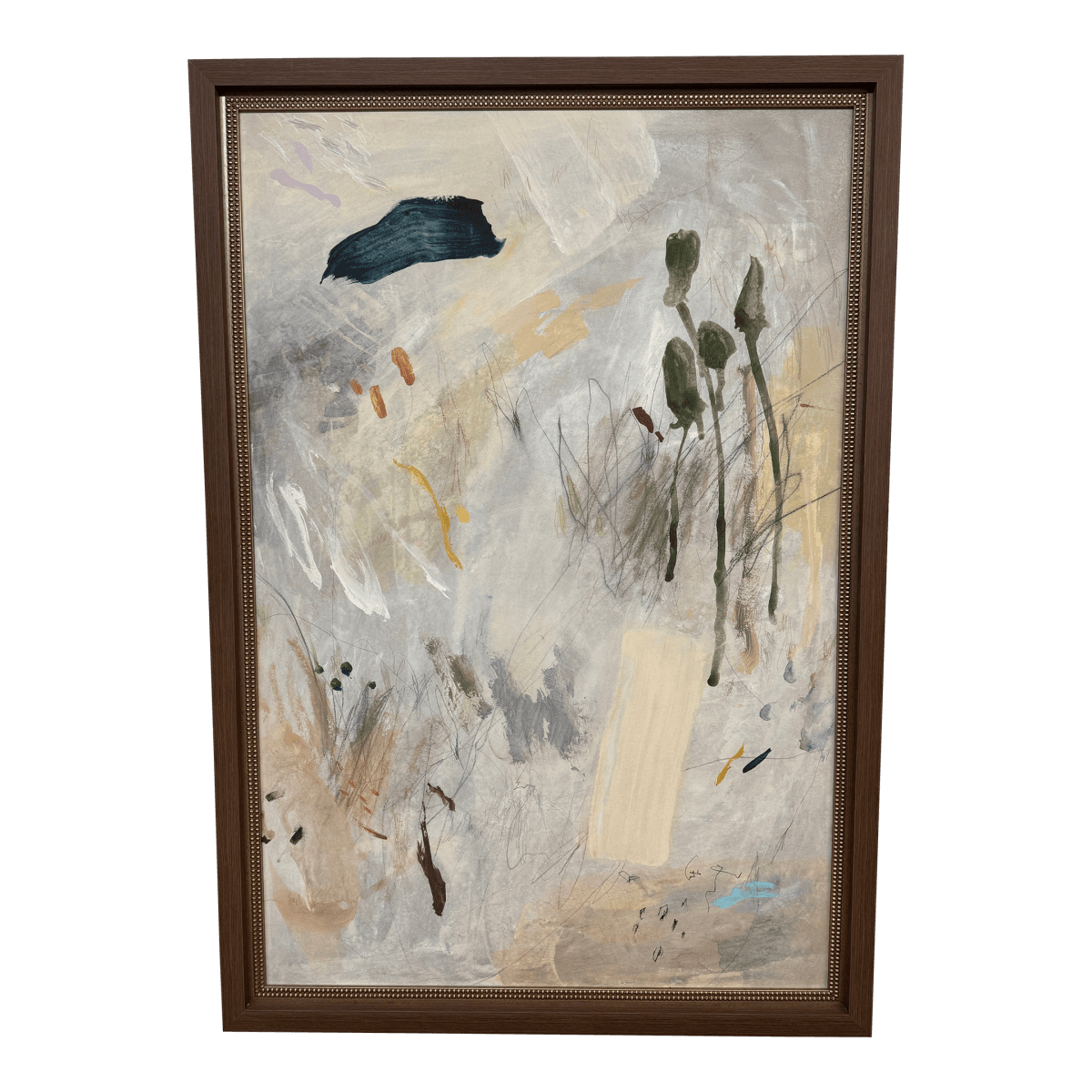 Amethyst Home Flat White Abstract Print, Framed - Thumbnail 2