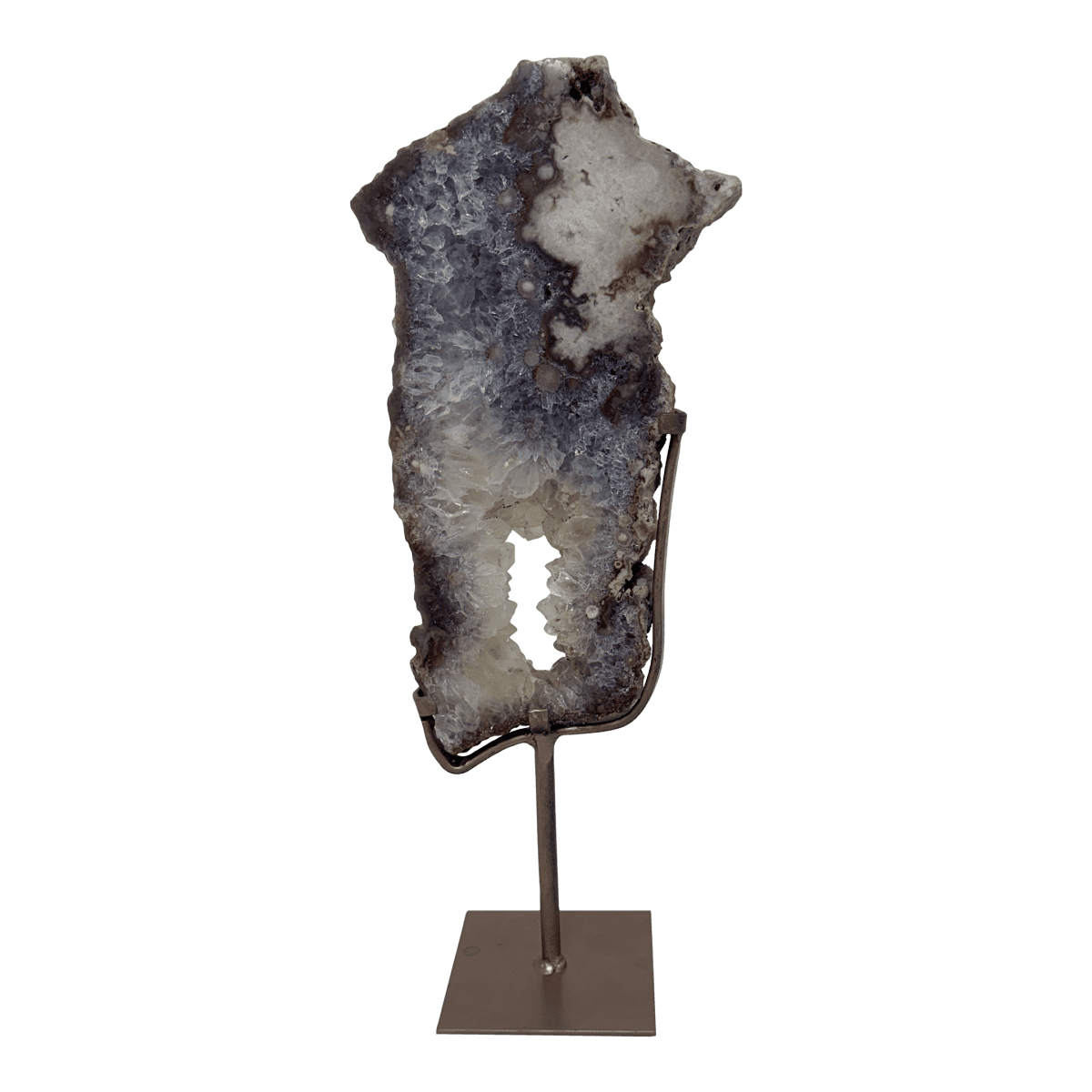 Pink Amethyst Geode Slice on Stand - Thumbnail 2