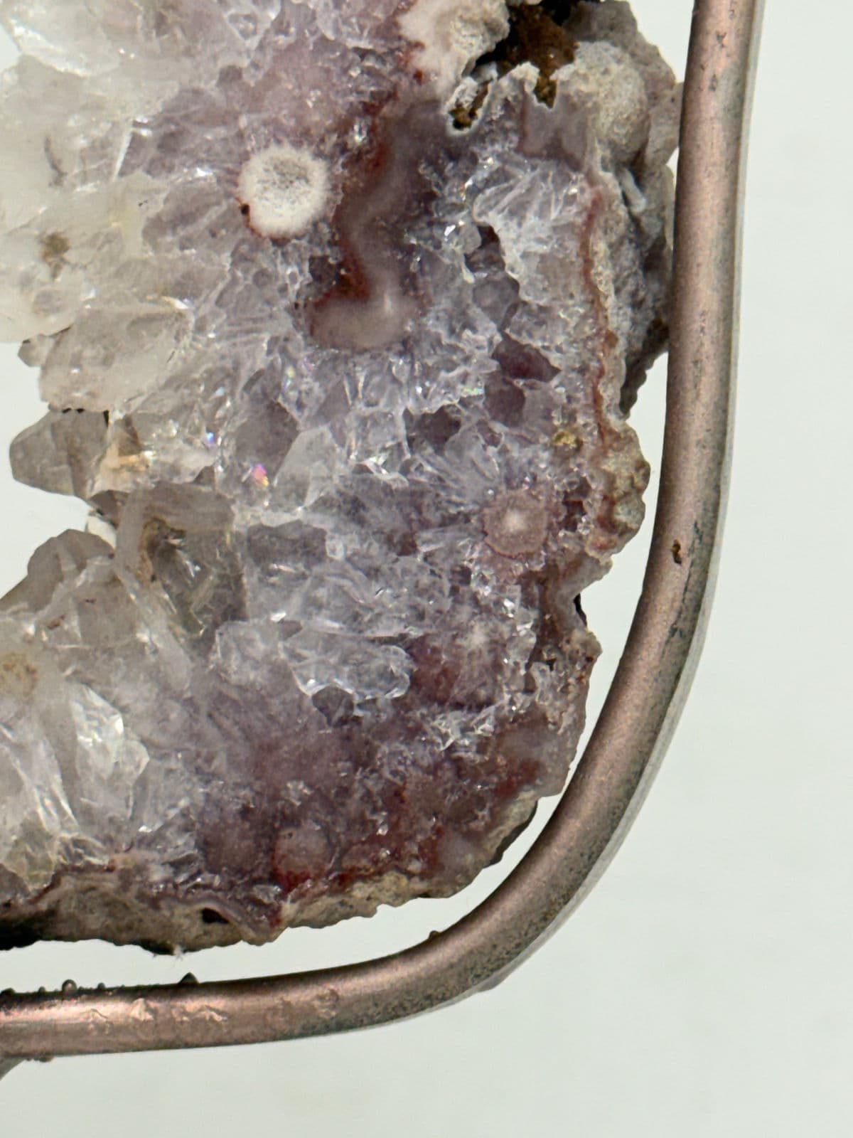 Pink Amethyst Geode Slice on Stand - Thumbnail 11