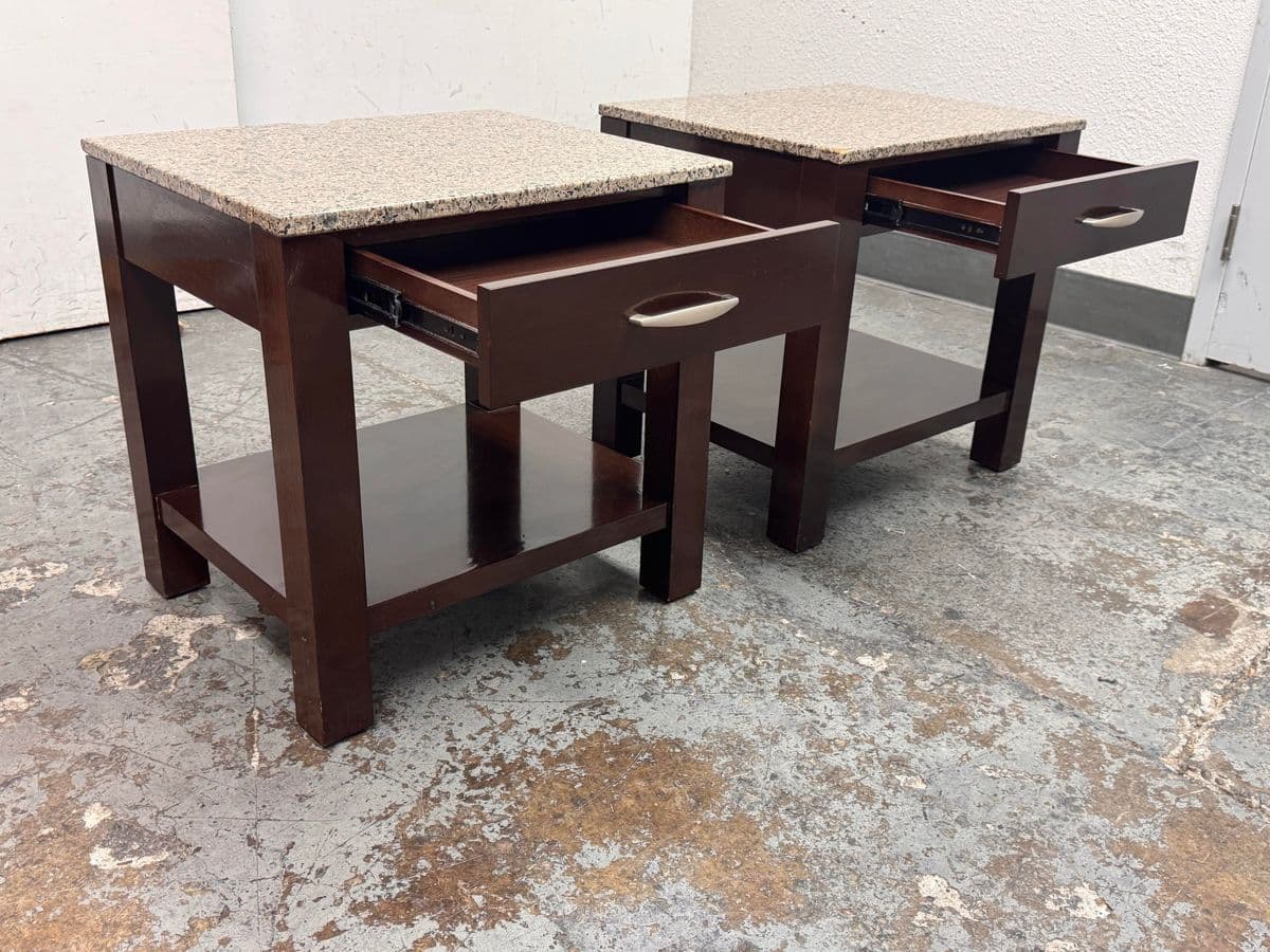 Bermanfalk Stone Top Nightstands, Pair - Thumbnail 3