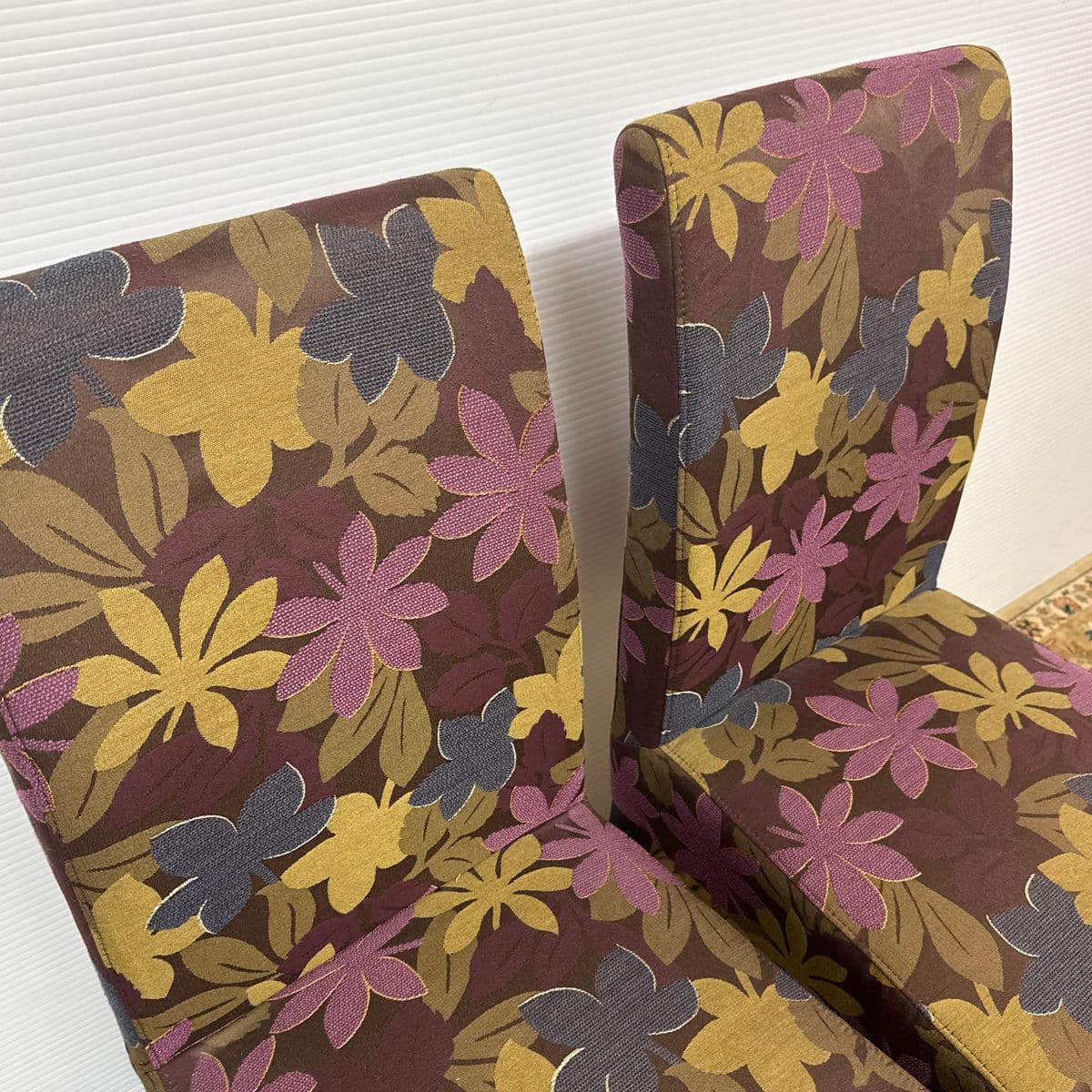 Floral Print Side Dining Side Chairs, Pair - Thumbnail 9