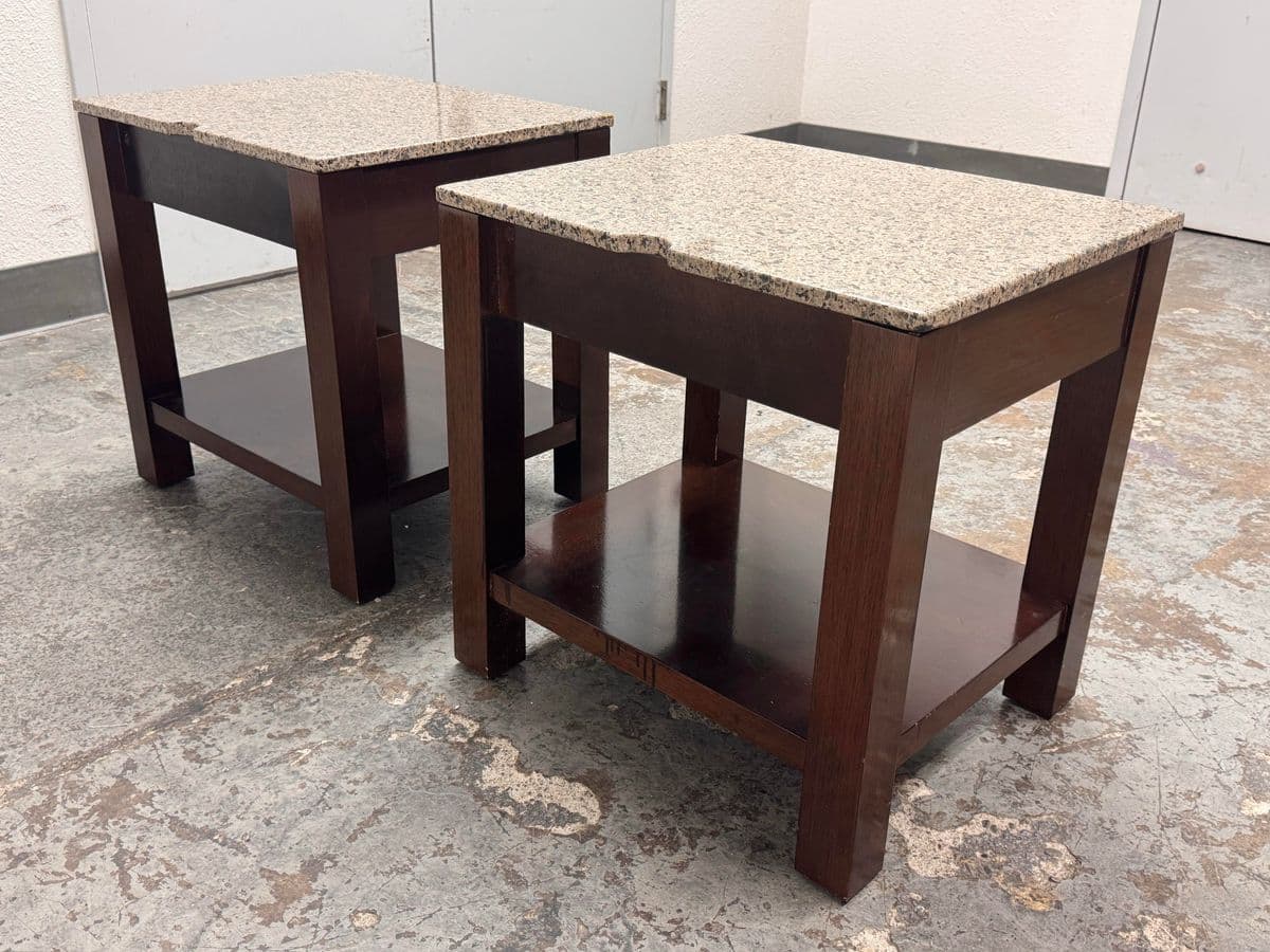 Bermanfalk Stone Top Nightstands, Pair - Thumbnail 8