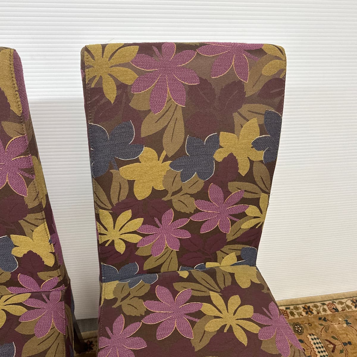 Floral Print Side Dining Side Chairs, Pair - Thumbnail 7
