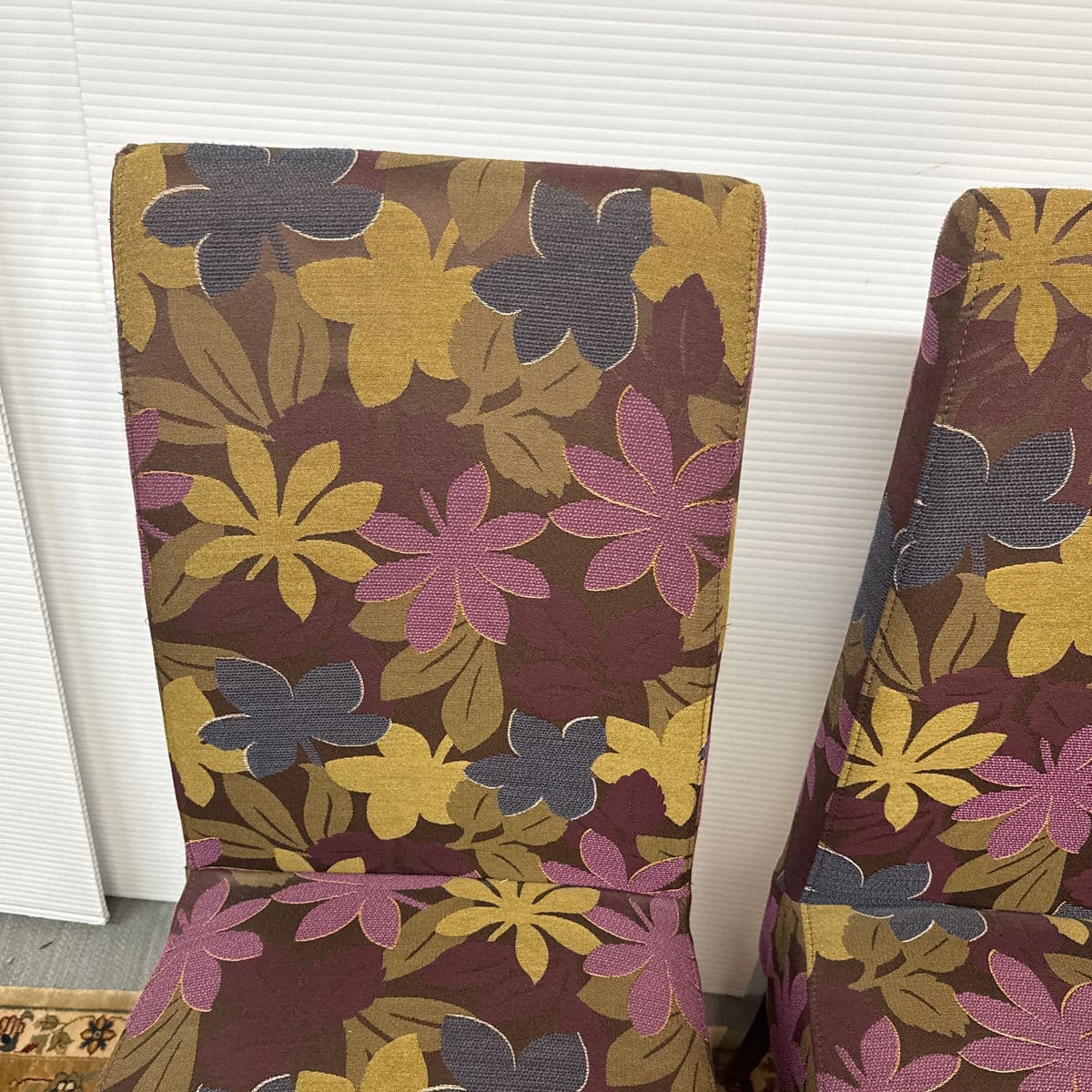 Floral Print Side Dining Side Chairs, Pair - Thumbnail 8