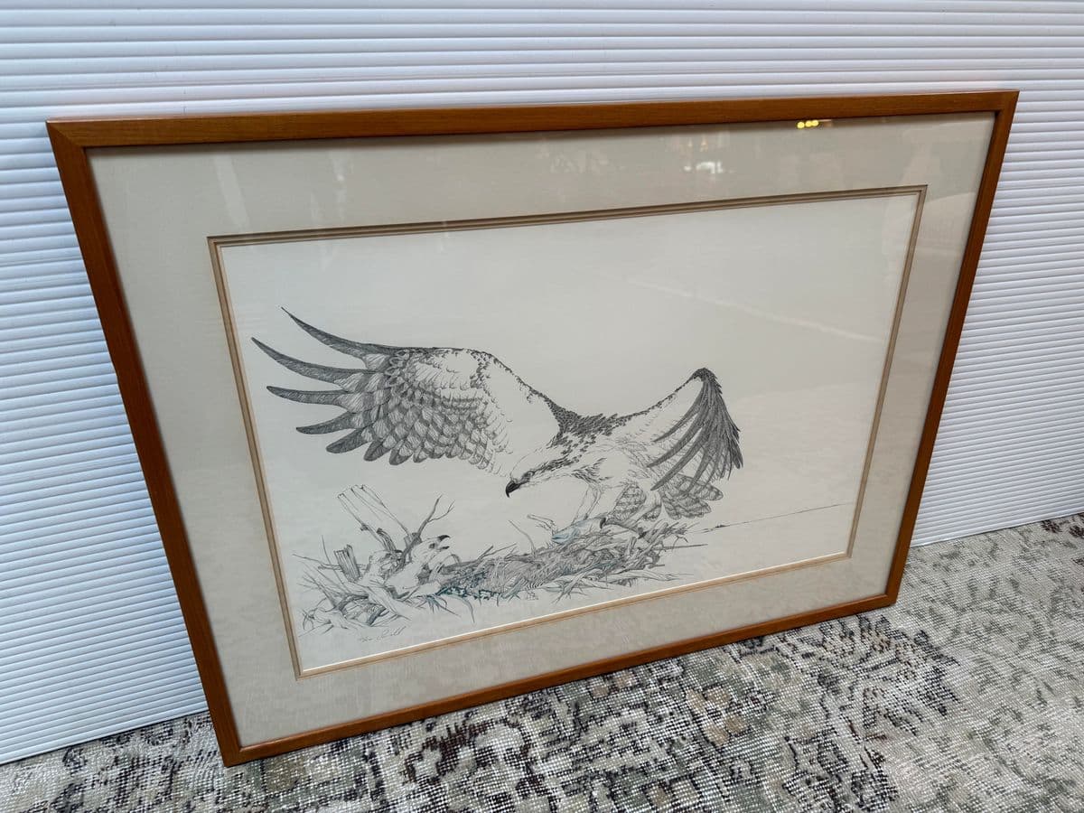 Peter Parnall Osprey Hunting Art Print, Signed - Thumbnail 3