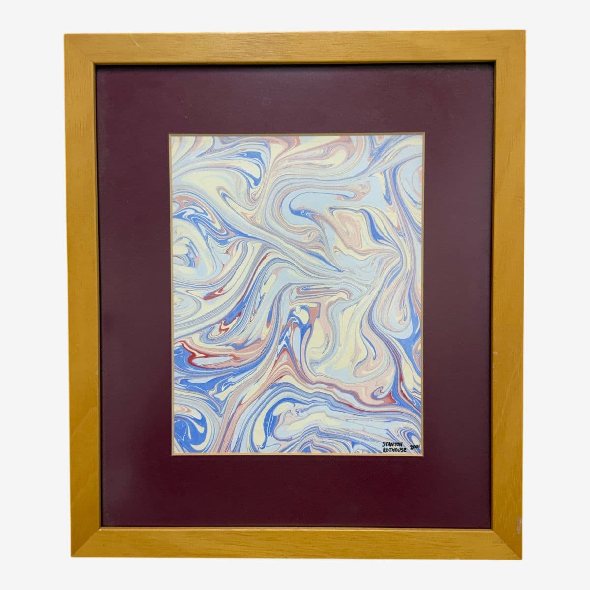Stanton Rothouse Marbled Paper Framed Art - Image 1