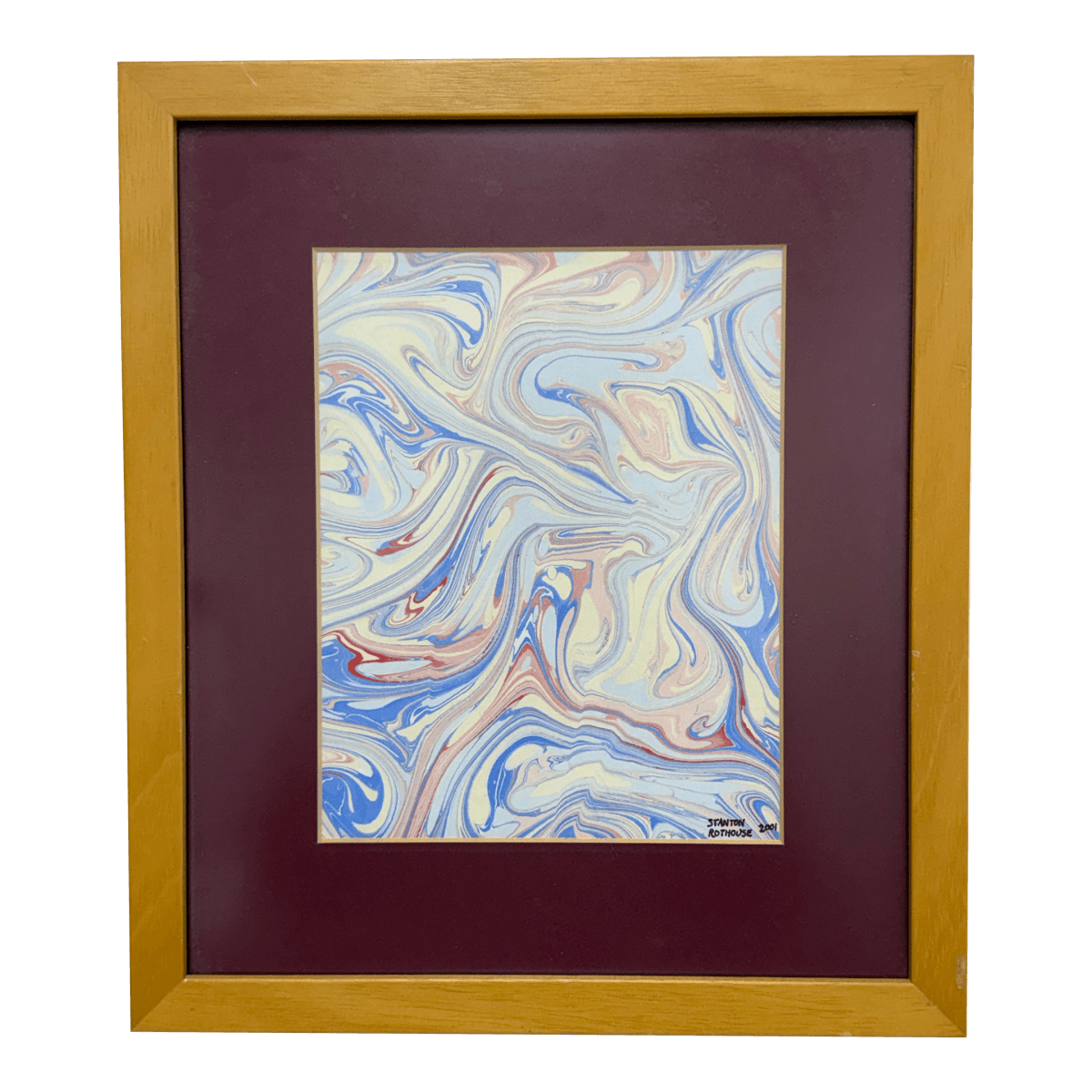 Stanton Rothouse Marbled Paper Framed Art - Thumbnail 2
