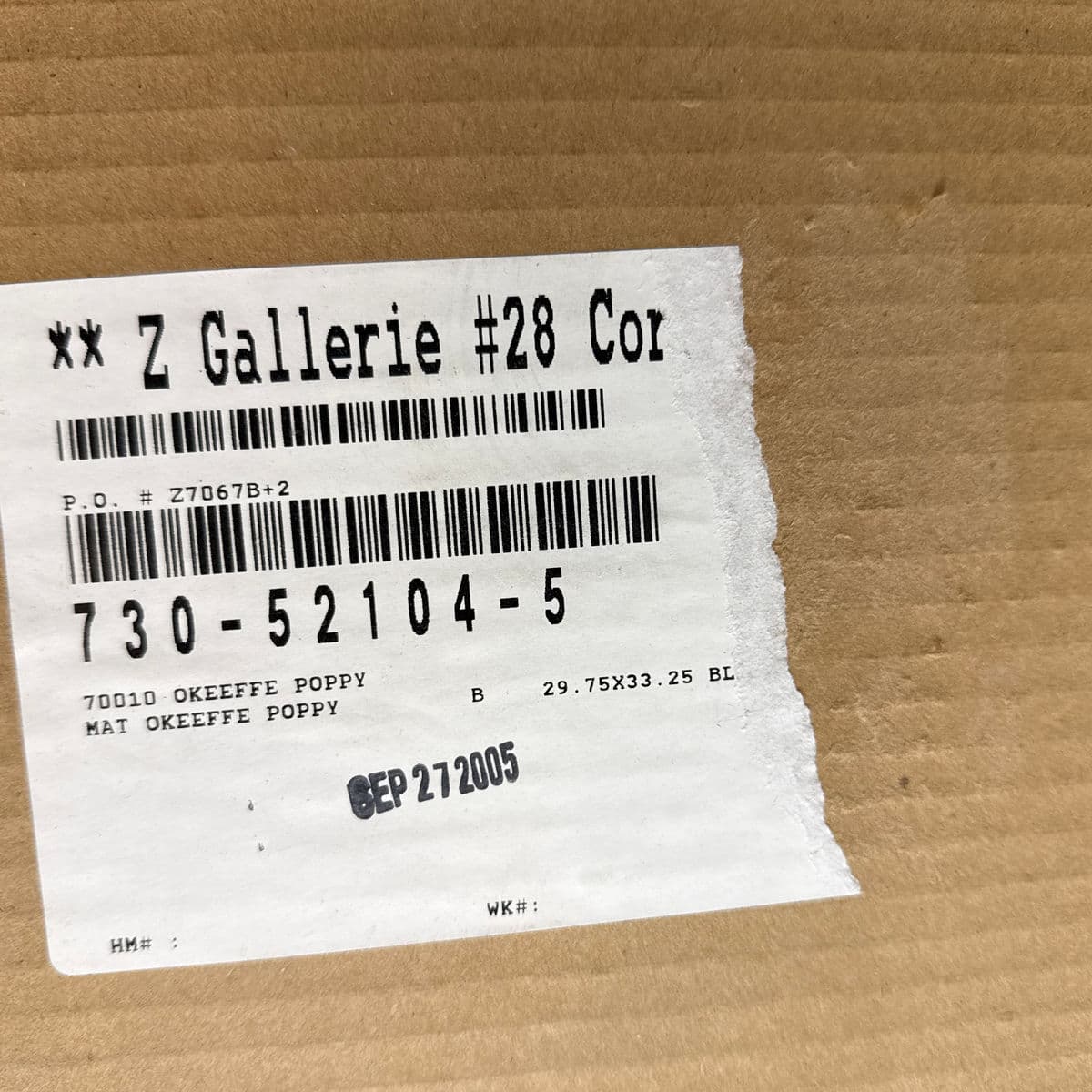 Georgia O’Keeffe "Poppy" Z Gallerie Custom Framed Print, Circa 2005 - Thumbnail 12