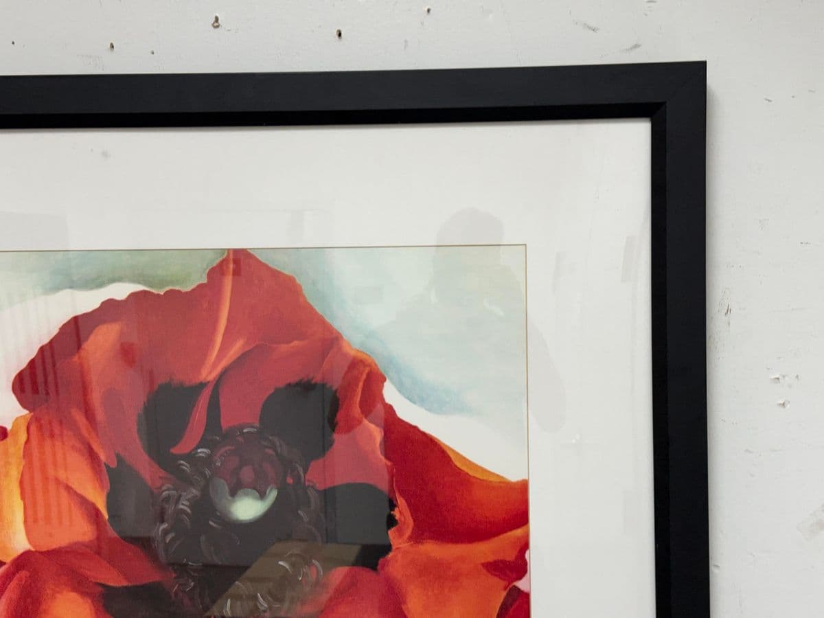 Georgia O’Keeffe "Poppy" Z Gallerie Custom Framed Print, Circa 2005 - Thumbnail 3