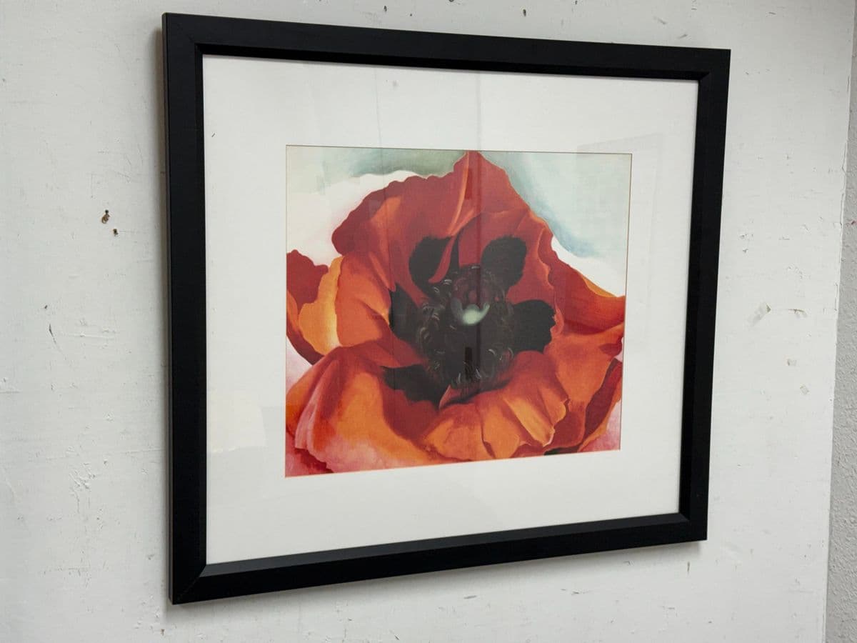 Georgia O’Keeffe "Poppy" Z Gallerie Custom Framed Print, Circa 2005 - Thumbnail 5