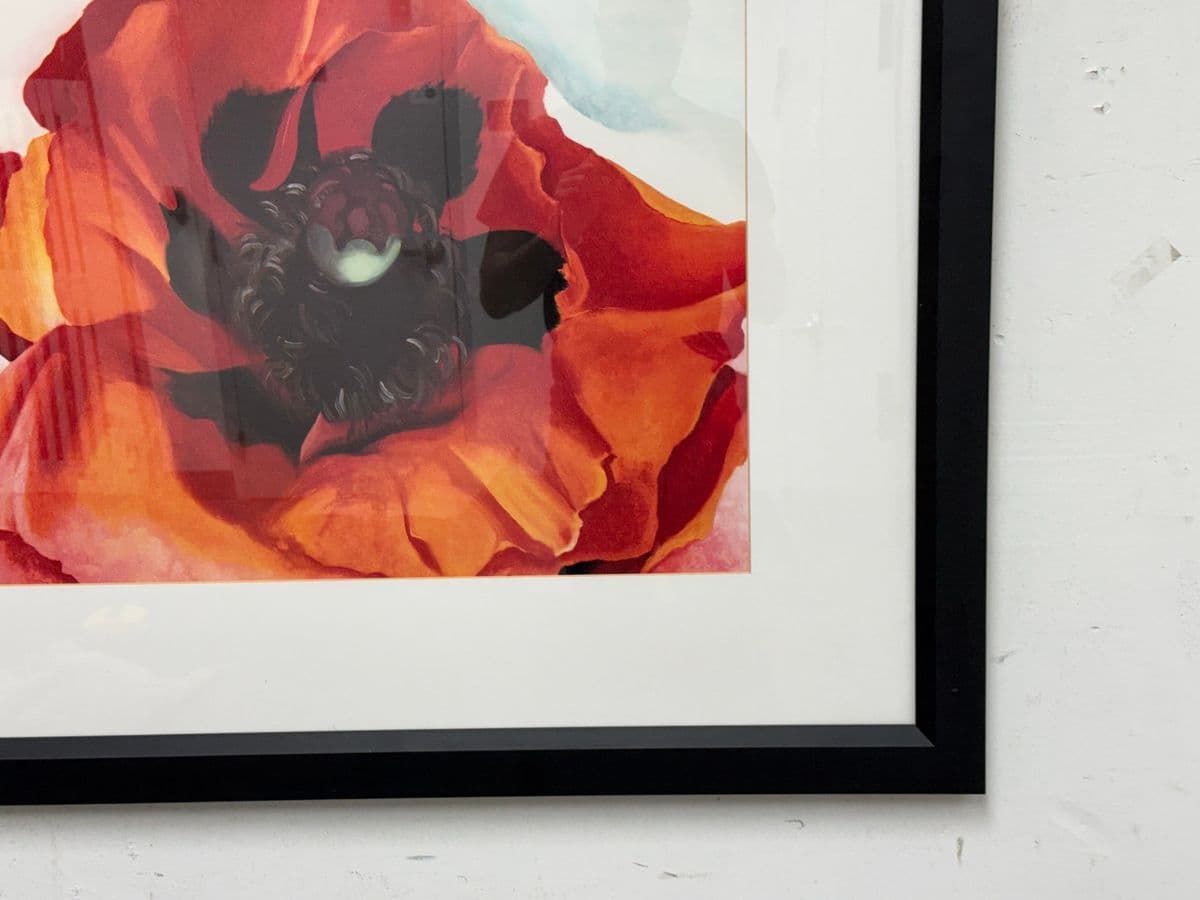 Georgia O’Keeffe "Poppy" Z Gallerie Custom Framed Print, Circa 2005 - Thumbnail 4